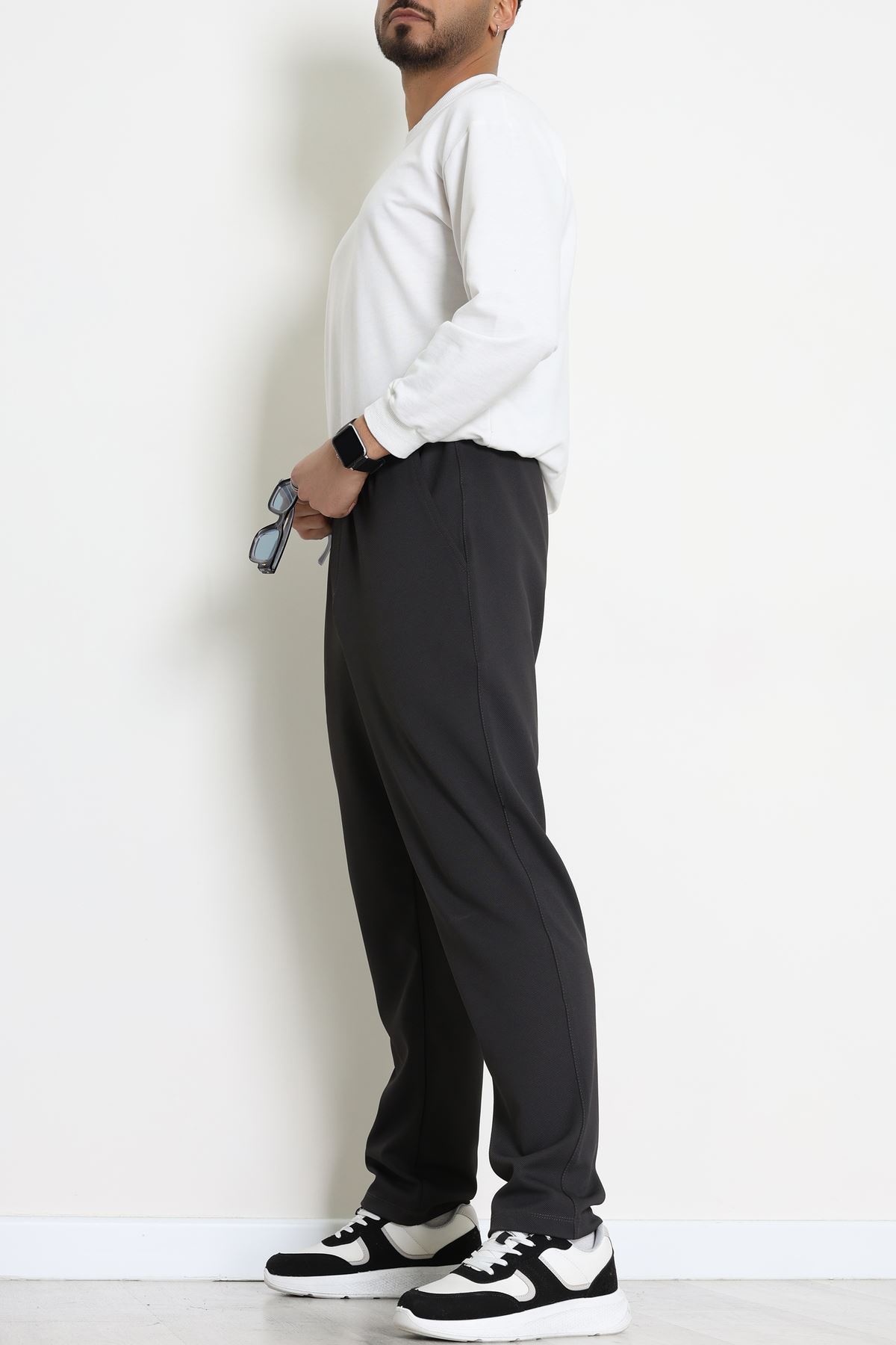 Rahat Kesim Penye Pike Erkek Pantolon Antrasit - 81377.1837.