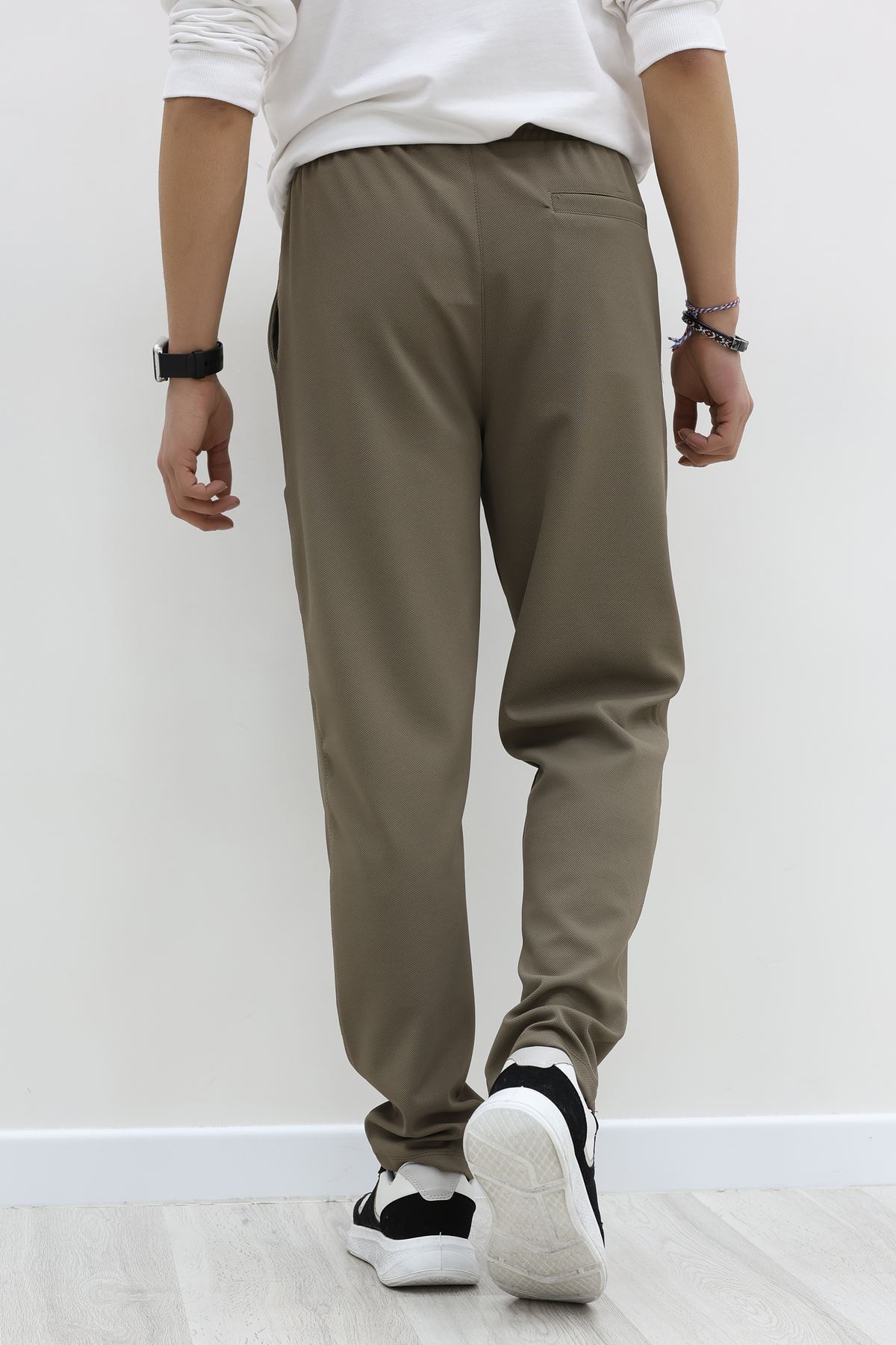 Rahat Kesim Penye Pike Erkek Pantolon Kahve - 81377.1837.