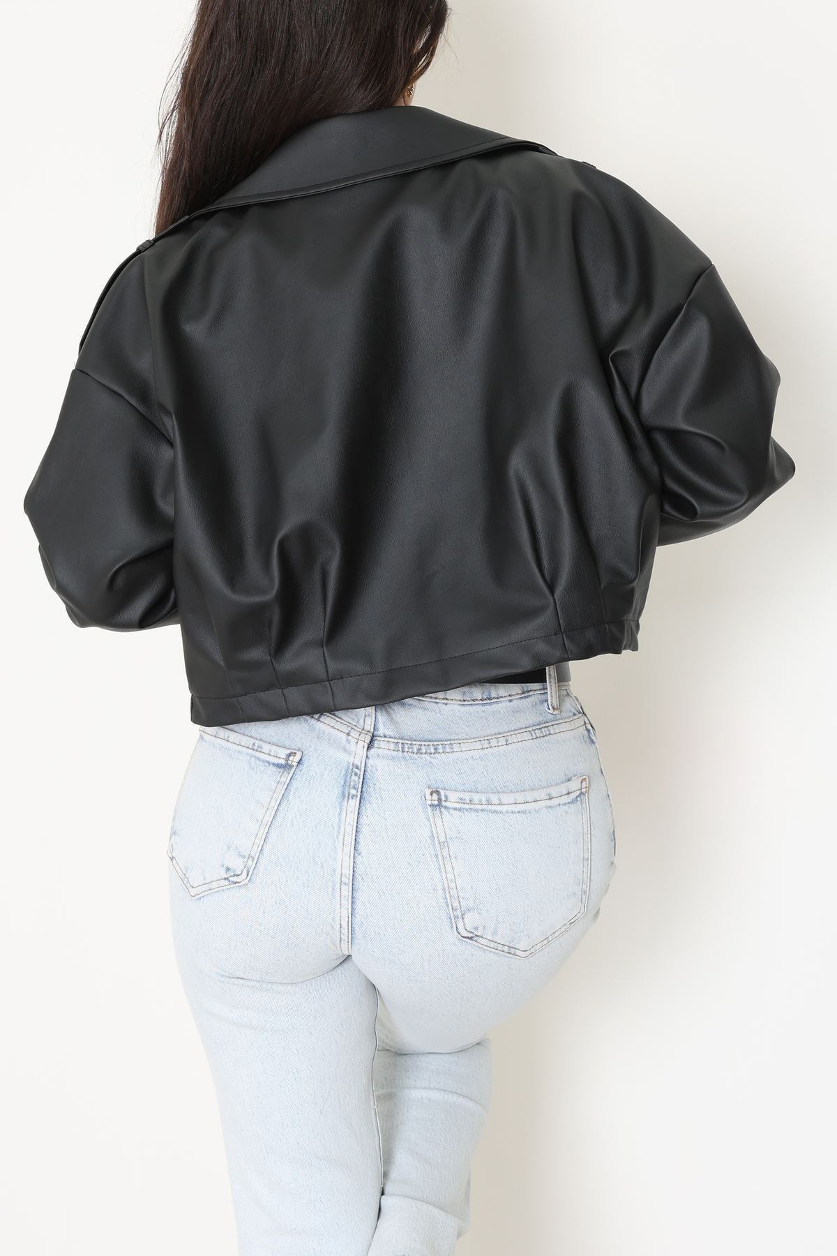 Astarlı Deri Ceket Siyah - 8770.179.