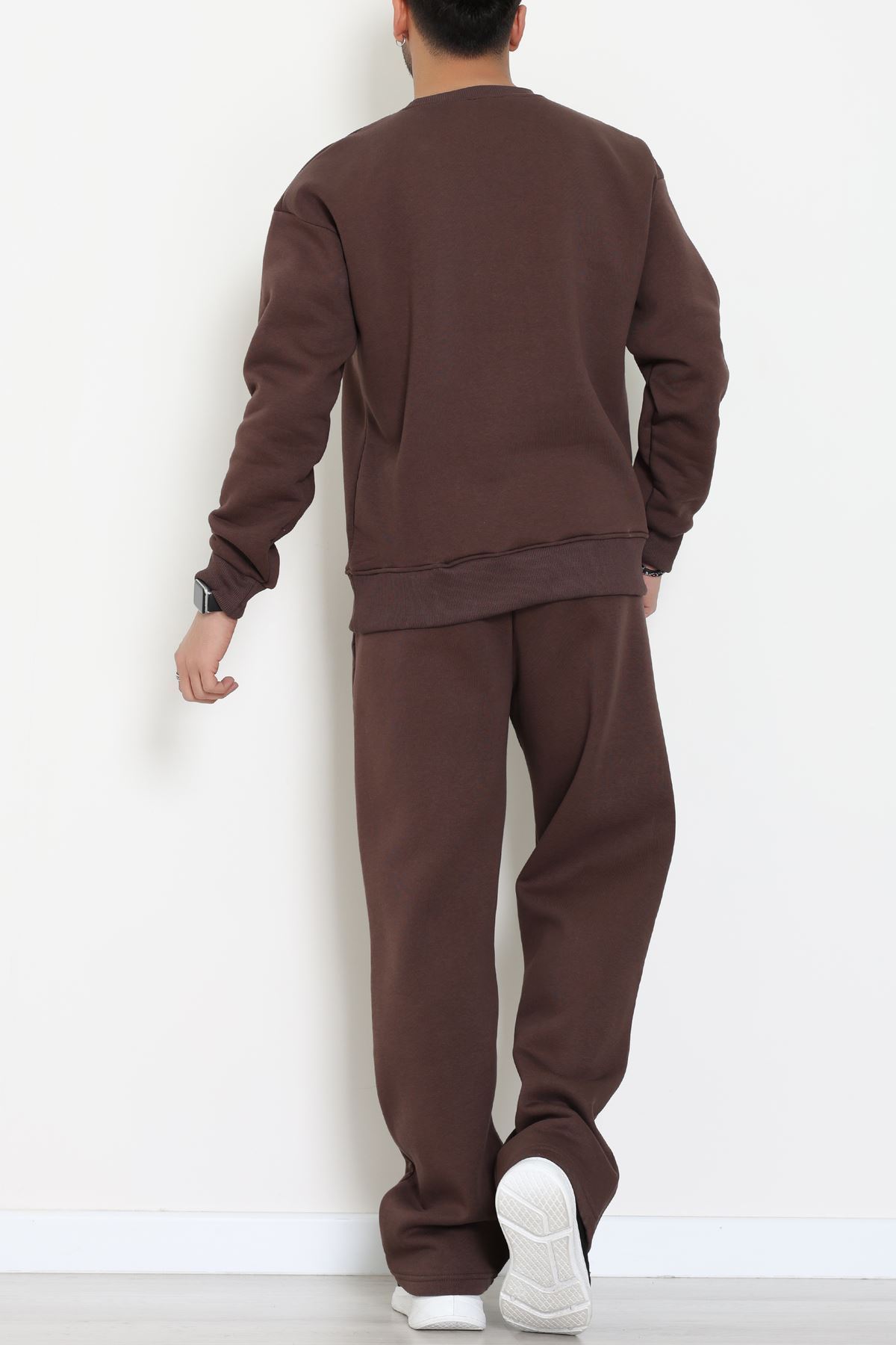 3 İplik Şardonlu Erkek Eşofman Takımı Kahve - 42614.1878.