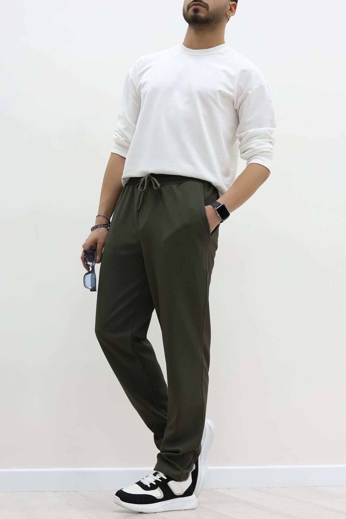 Rahat Kesim Penye Pike Erkek Pantolon Haki - 81377.1837.