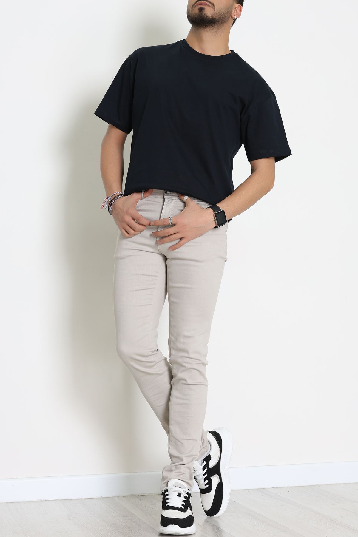 Kompak Penye Unisex Baskısız Oversize Tişört Laci - 55045.1872.