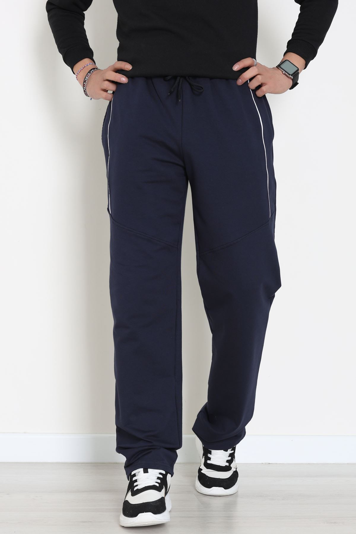 Ara Biyeli 2 İplik Likralı Erkek Eşofman Altı Lacibeyaz - 70900.1938.