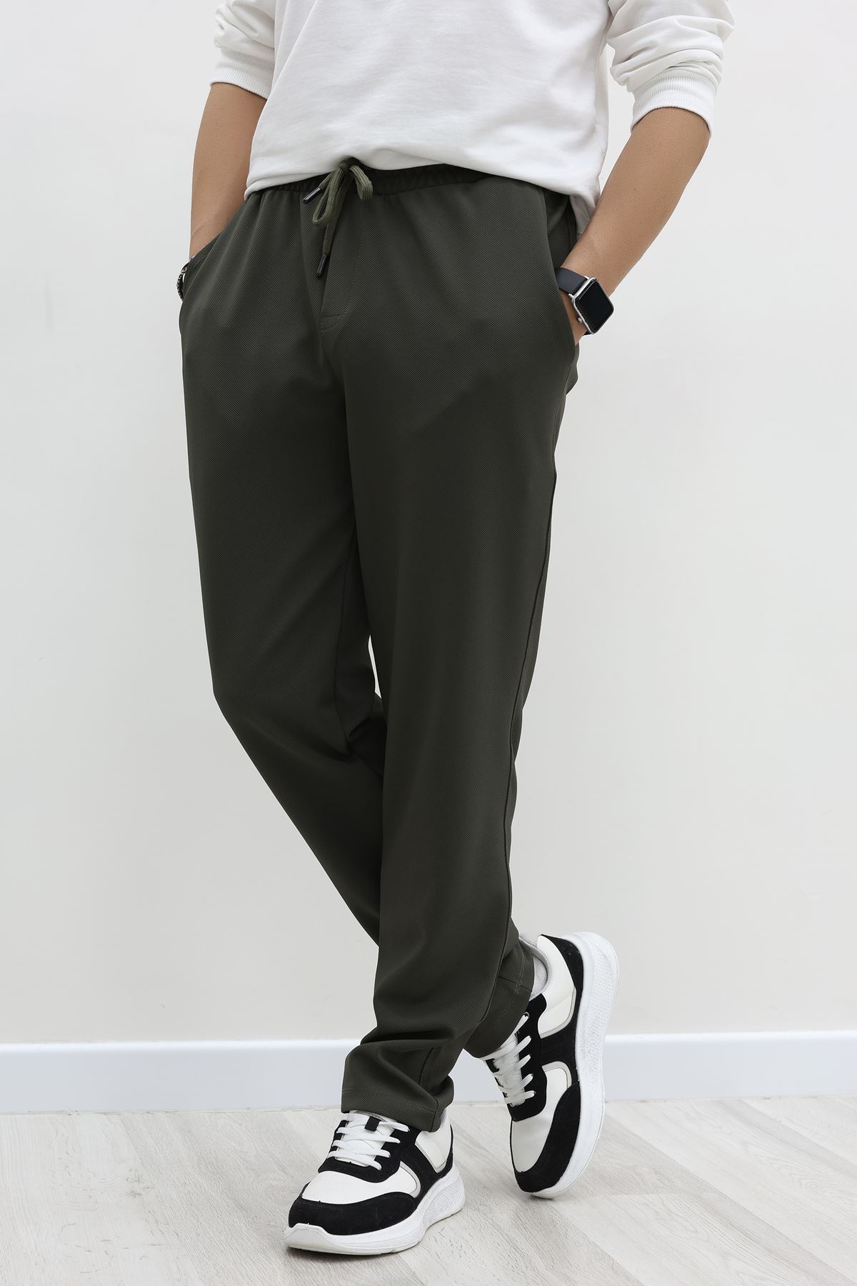 Rahat Kesim Penye Pike Erkek Pantolon Haki - 81377.1837.