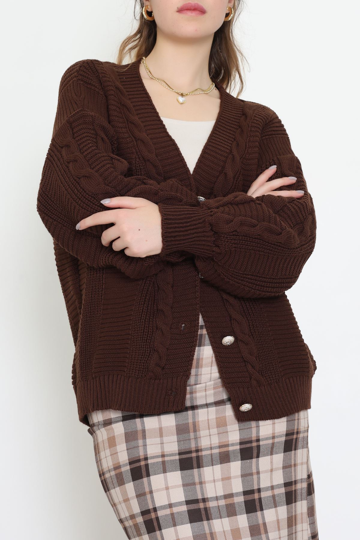 Balon Kol Hırka Kahve - 340.1577.