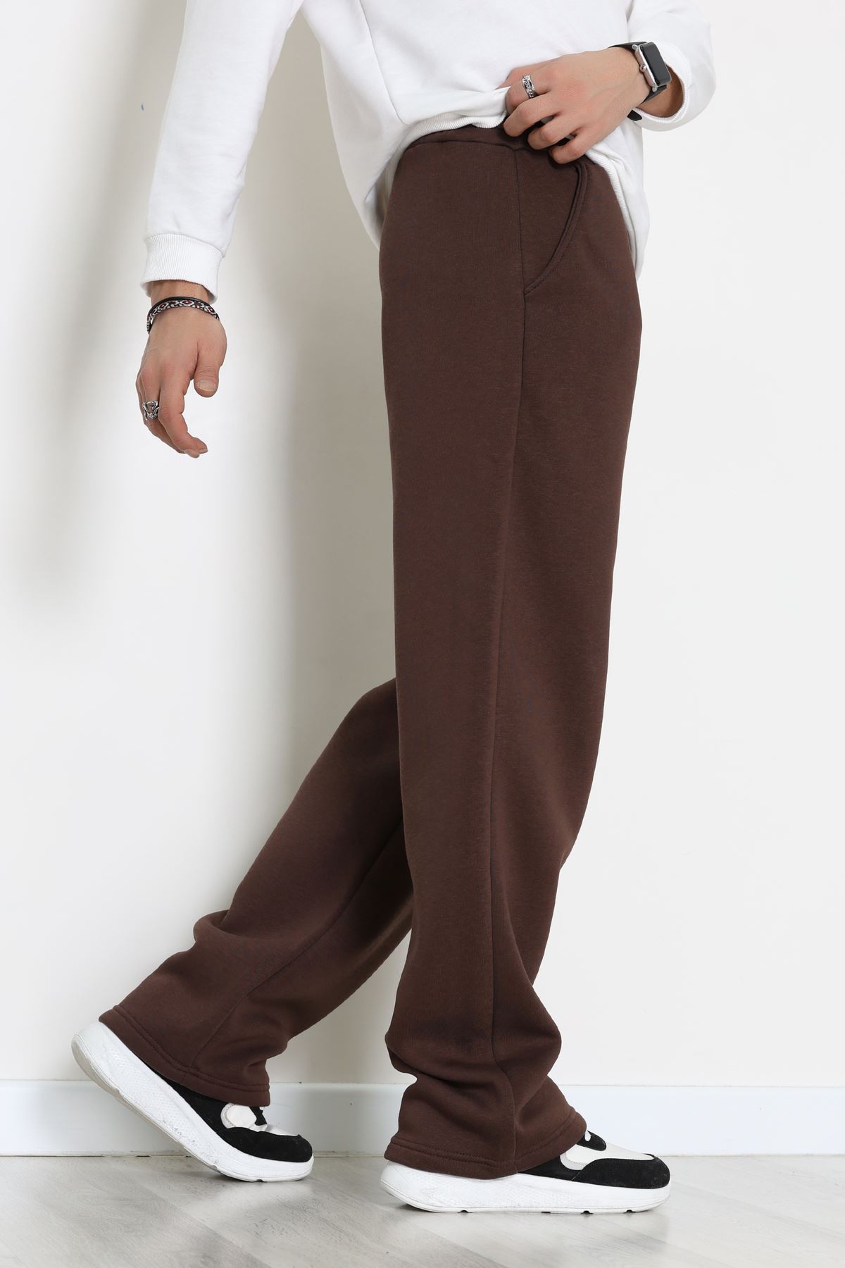 3 İplik Şardonlu Erkek Eşofman Altı Kahve - 42616.1878.