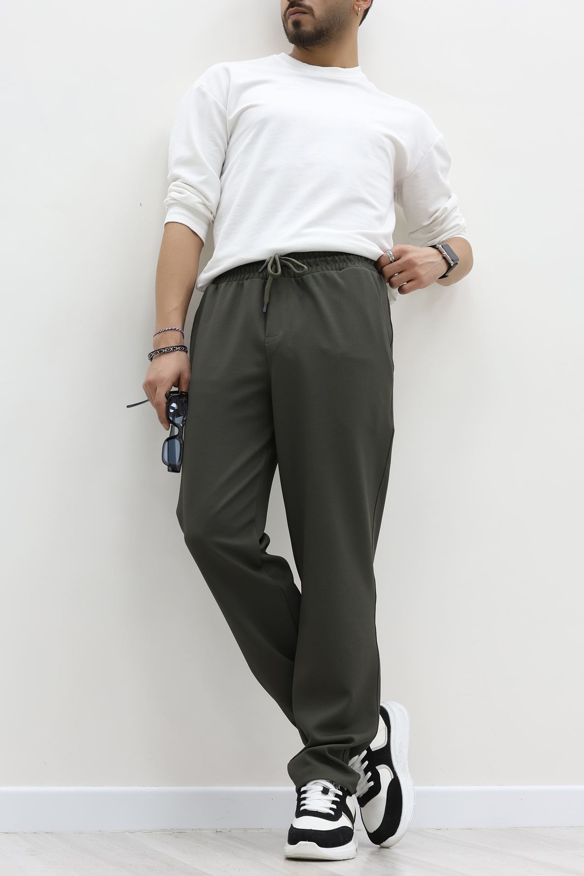 Rahat Kesim Penye Pike Erkek Pantolon Haki - 81377.1837.