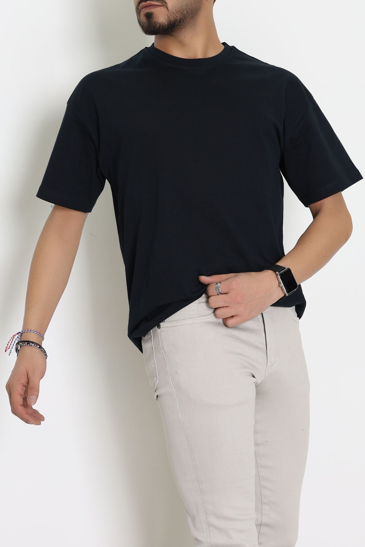 Kompak Penye Unisex Baskısız Oversize Tişört Laci - 55045.1872.