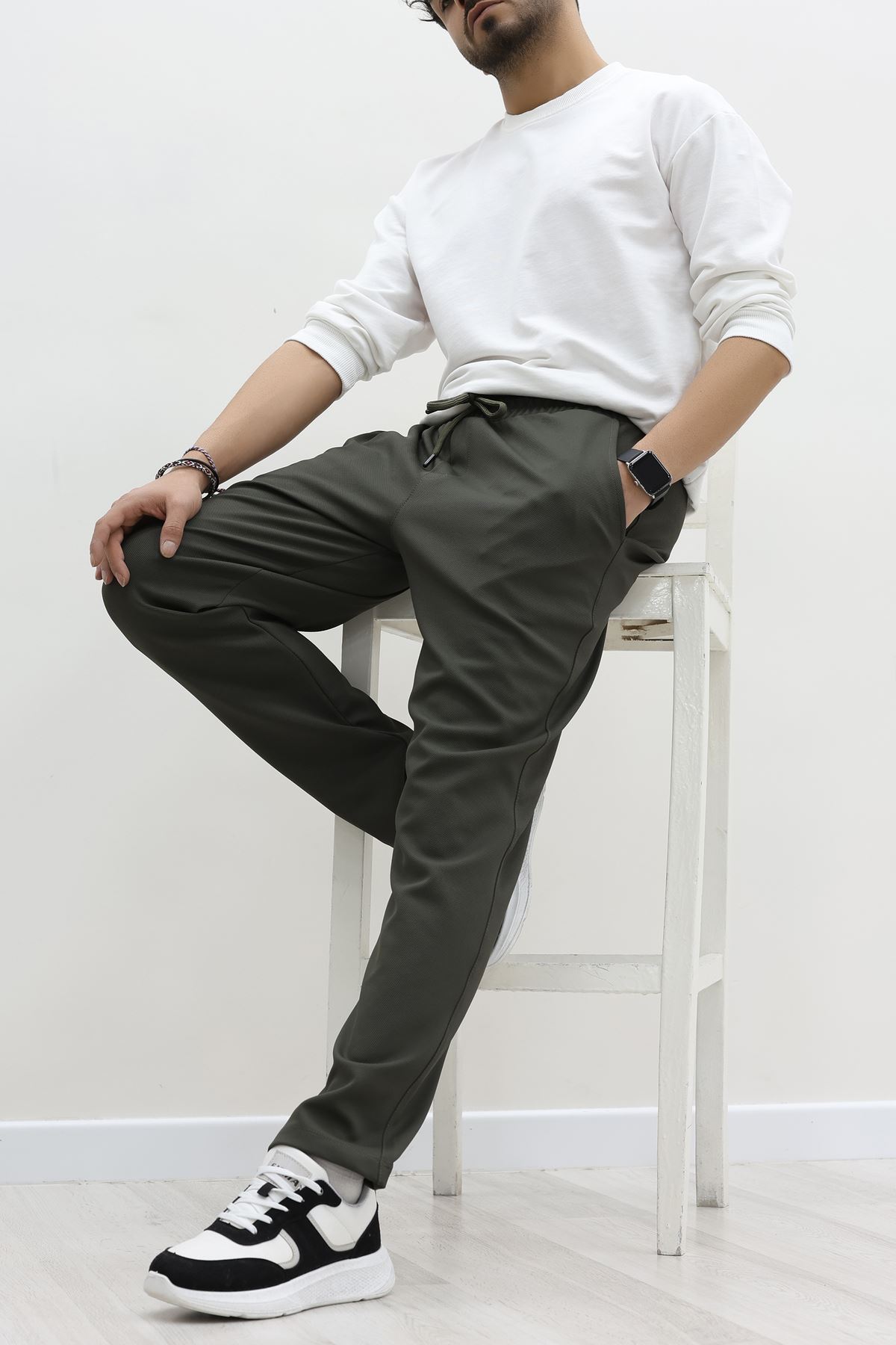 Rahat Kesim Penye Pike Erkek Pantolon Haki - 81377.1837.