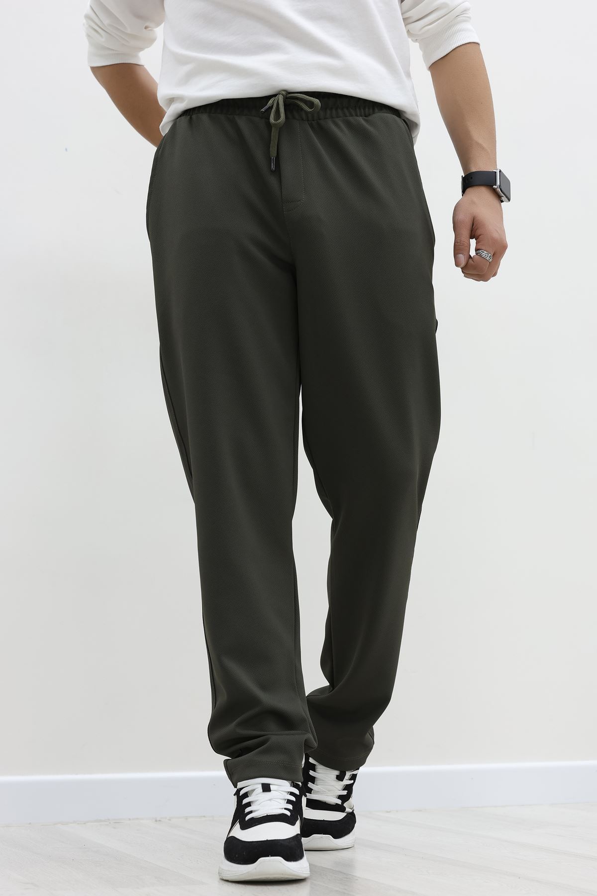 Rahat Kesim Penye Pike Erkek Pantolon Haki - 81377.1837.