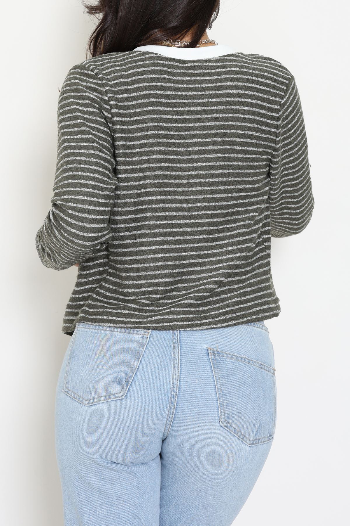 Düğmeli Hırka Haki - 31835.2131.