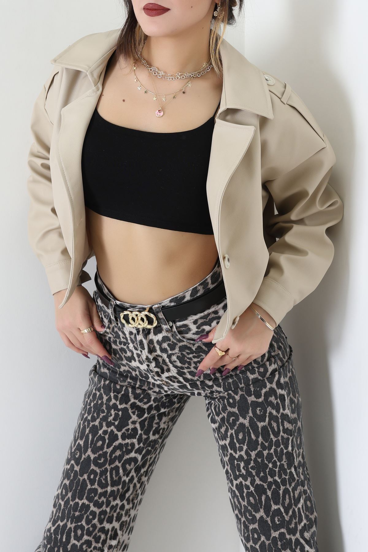 Astarlı Deri Ceket Taş - 8770.179.