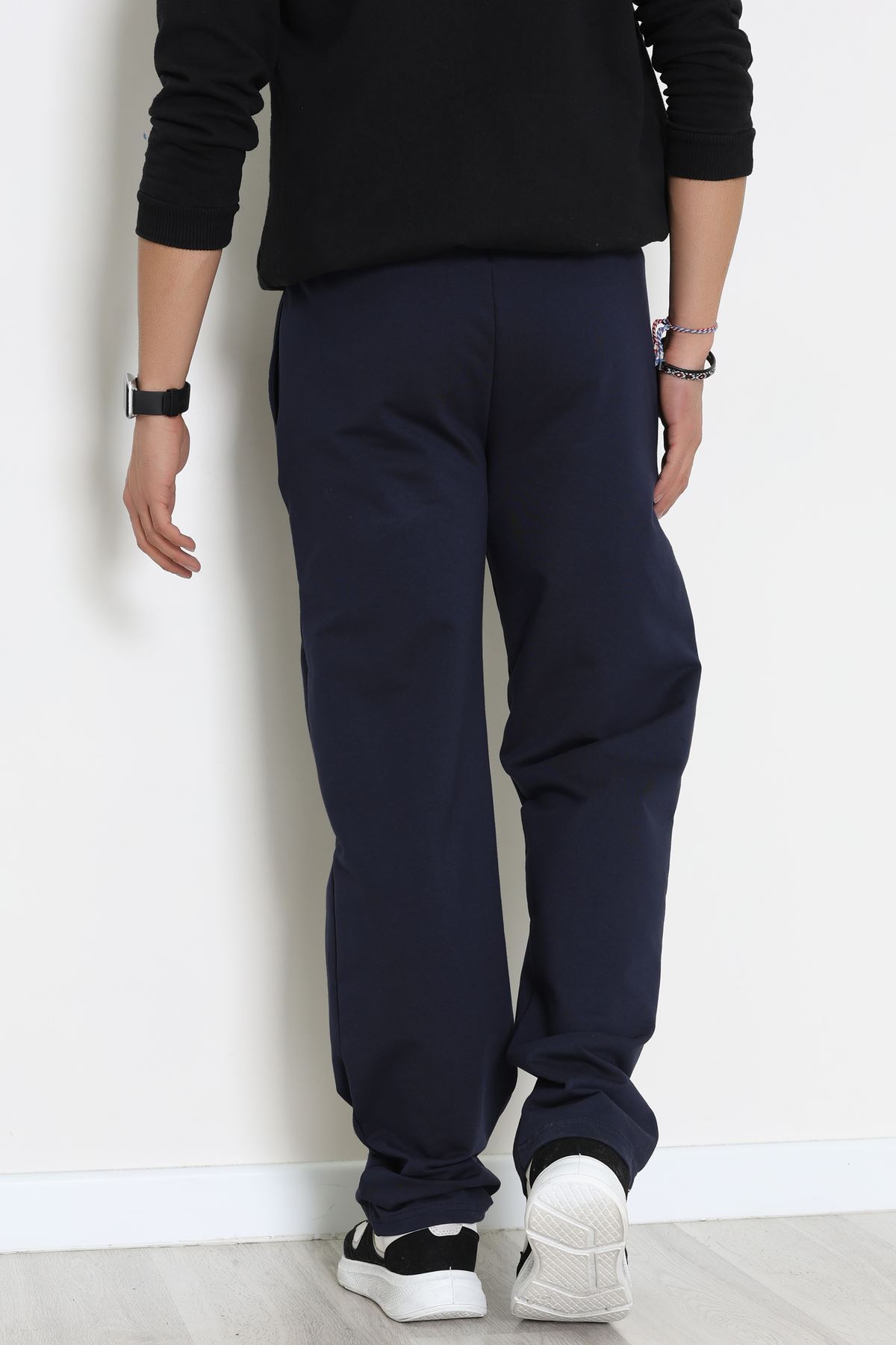 Likralı 2 İplik Bol Paça Erkek Eşofman Altı Lacibeyaz - 70899.1938.