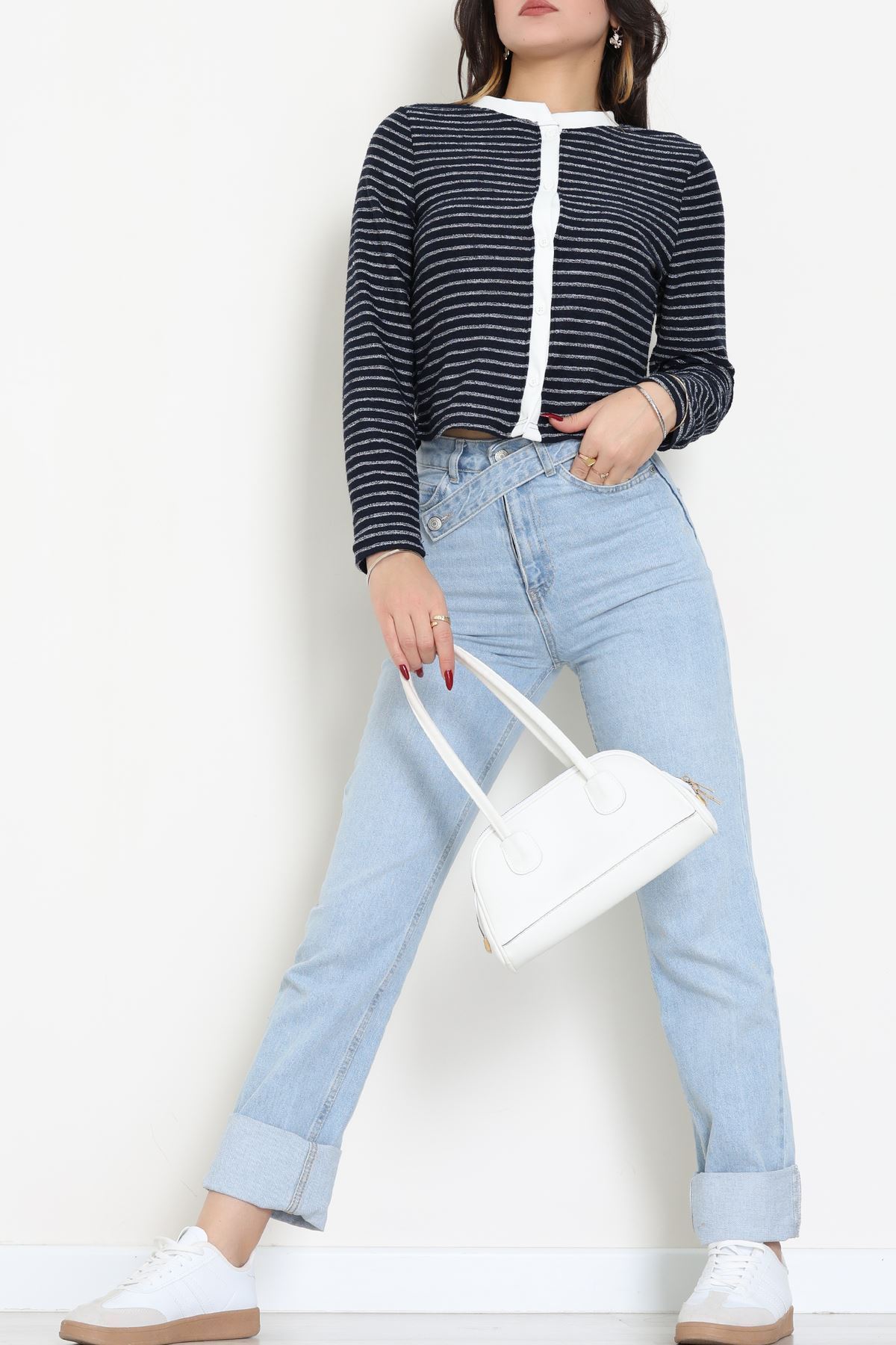 Düğmeli Hırka Lacivert - 31835.2131.