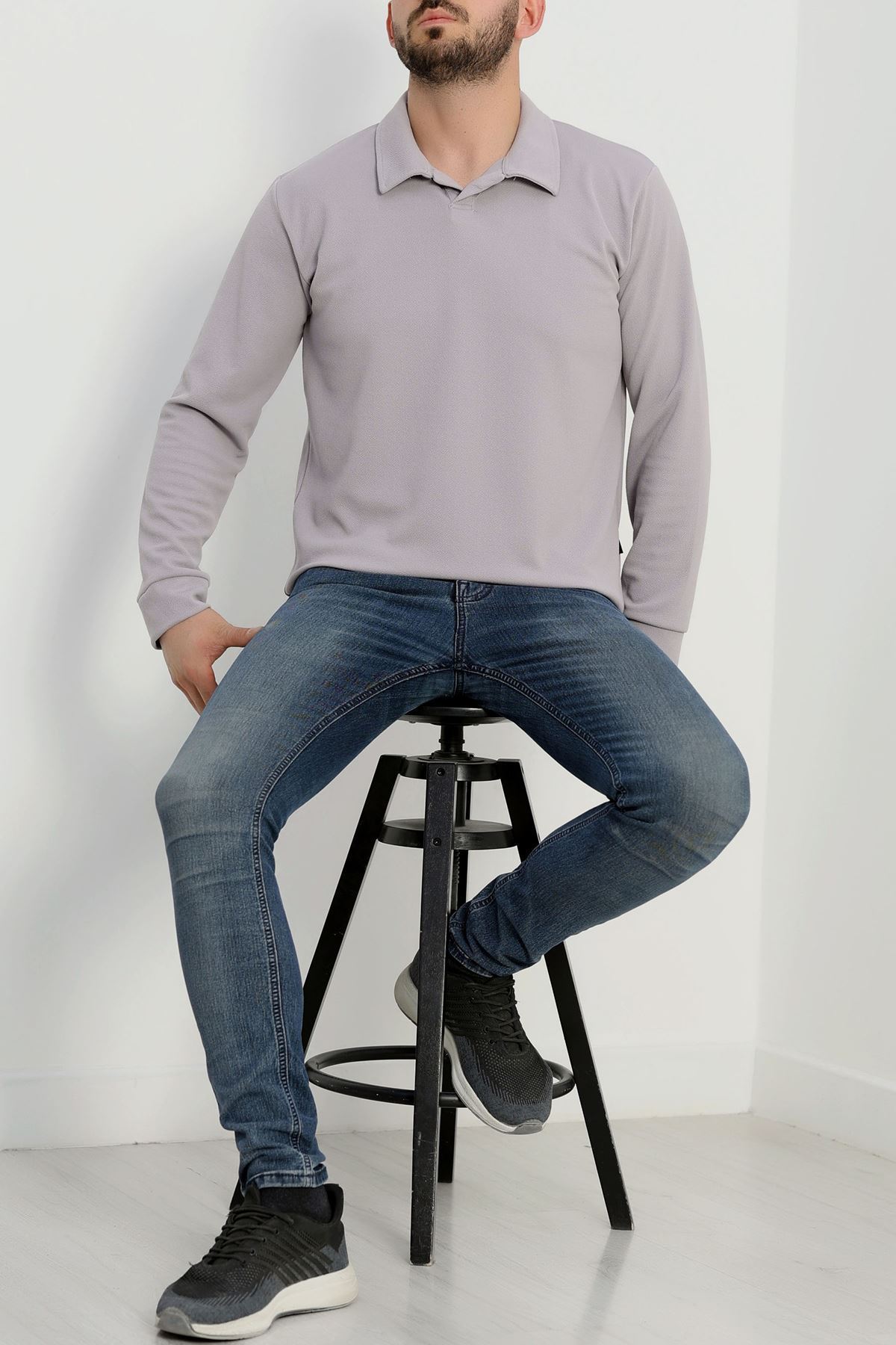 Zra Krep Polo Yaka Erkek Sweat Boyalıgri - 42186.1937.