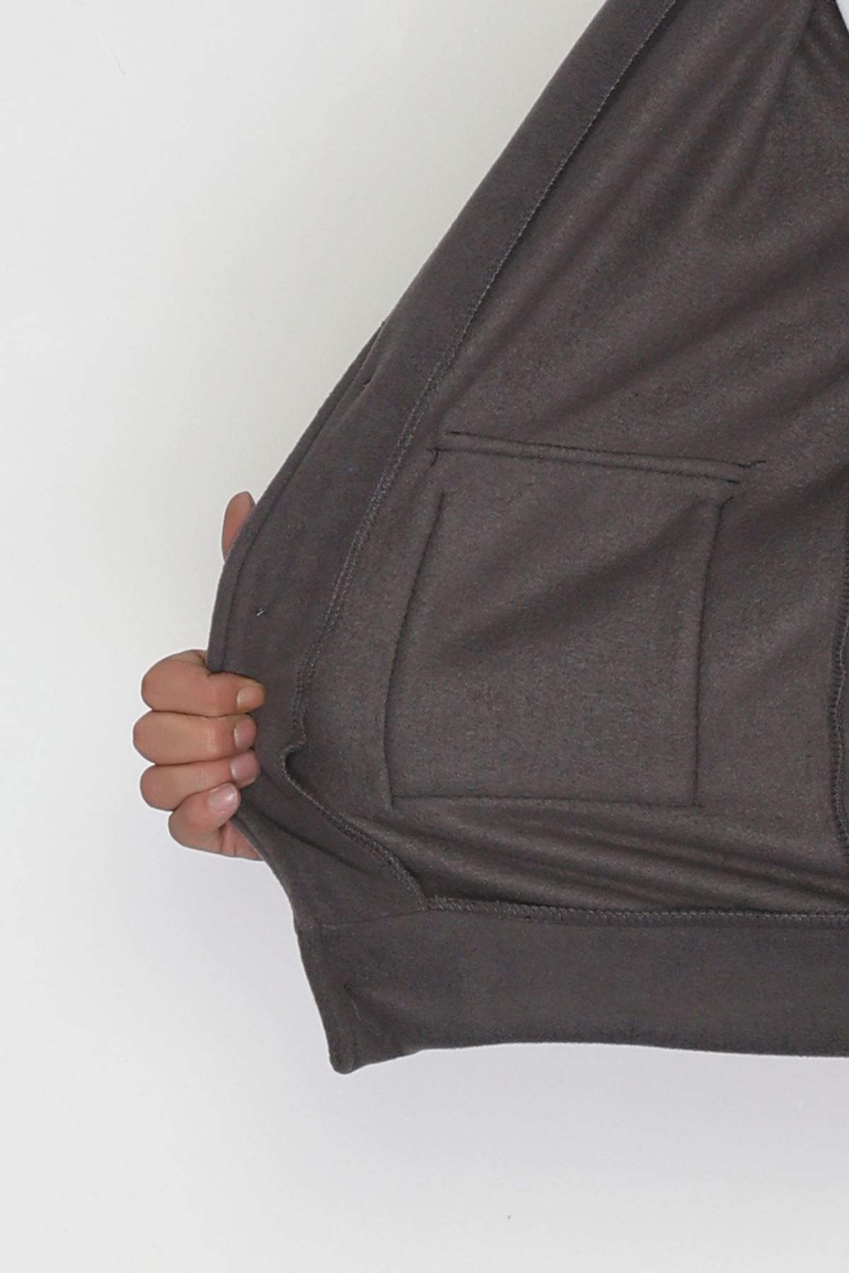 Tüylenmeyen Erkek Polar Gömlek Antrasit - 42597.1937.