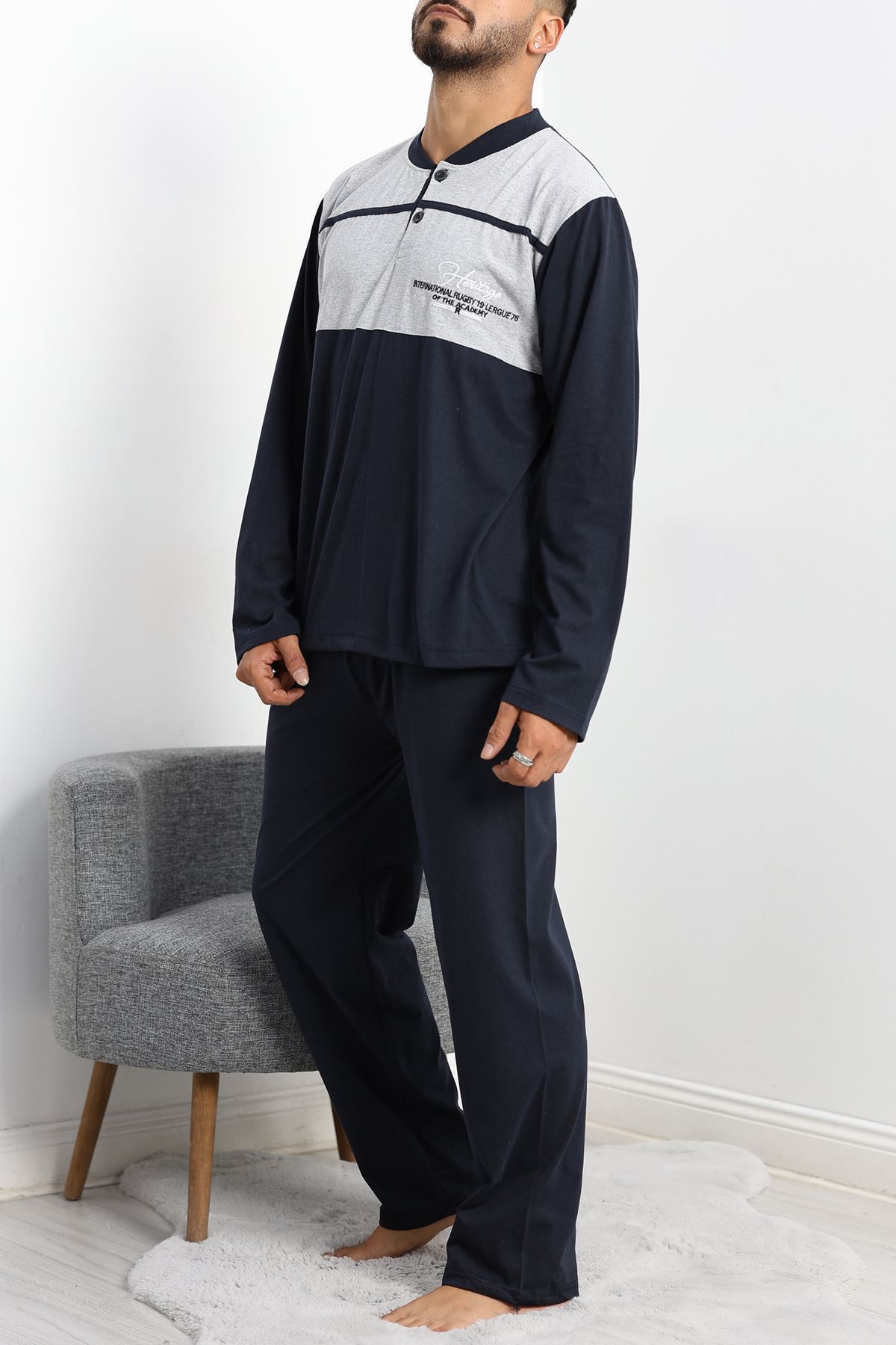 Süprem Erkek Pijama Takımı Gri - 42004.1838.