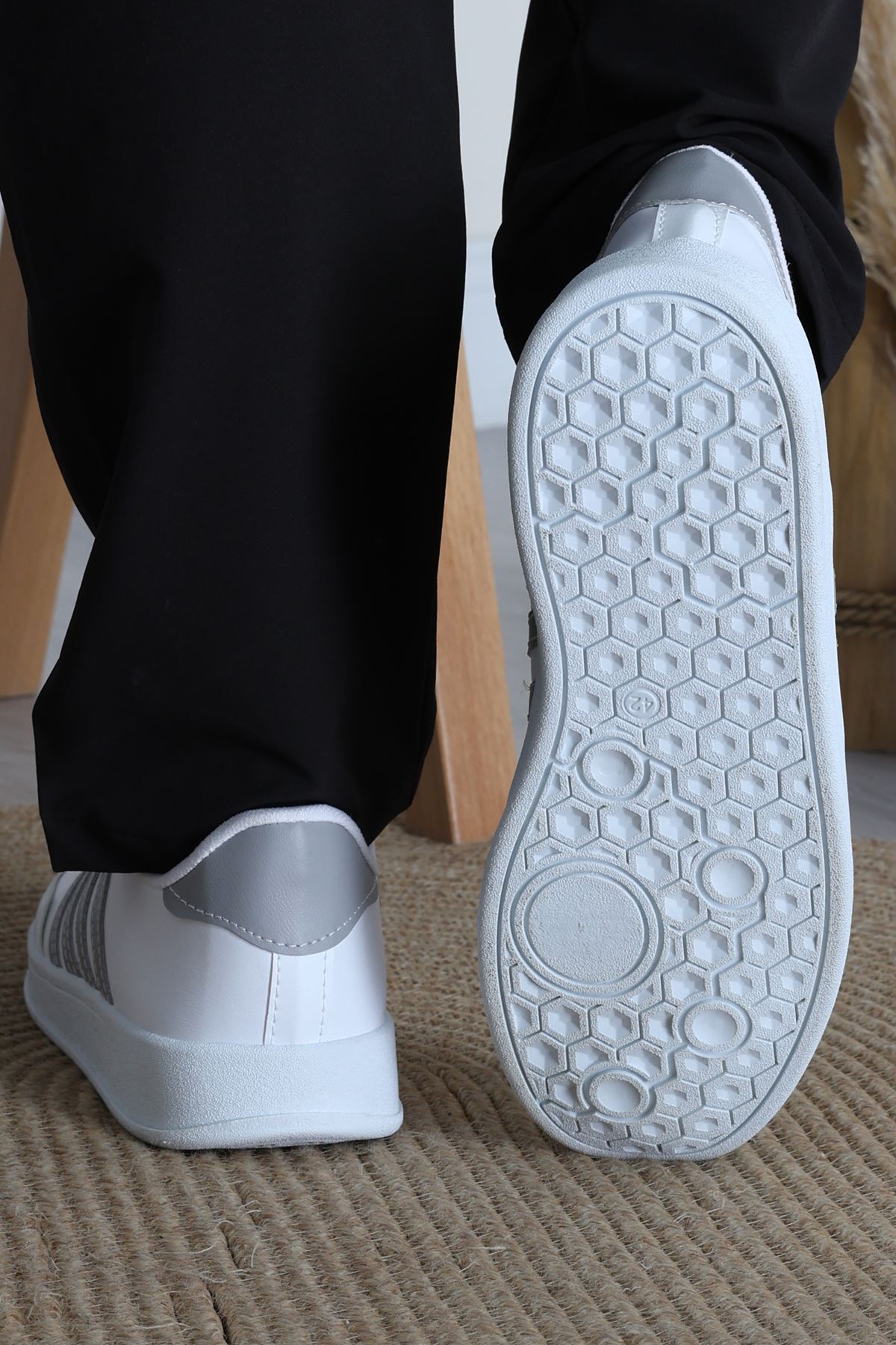 Erkek Spor Ayakkabı Beyazgri - 31476.264.