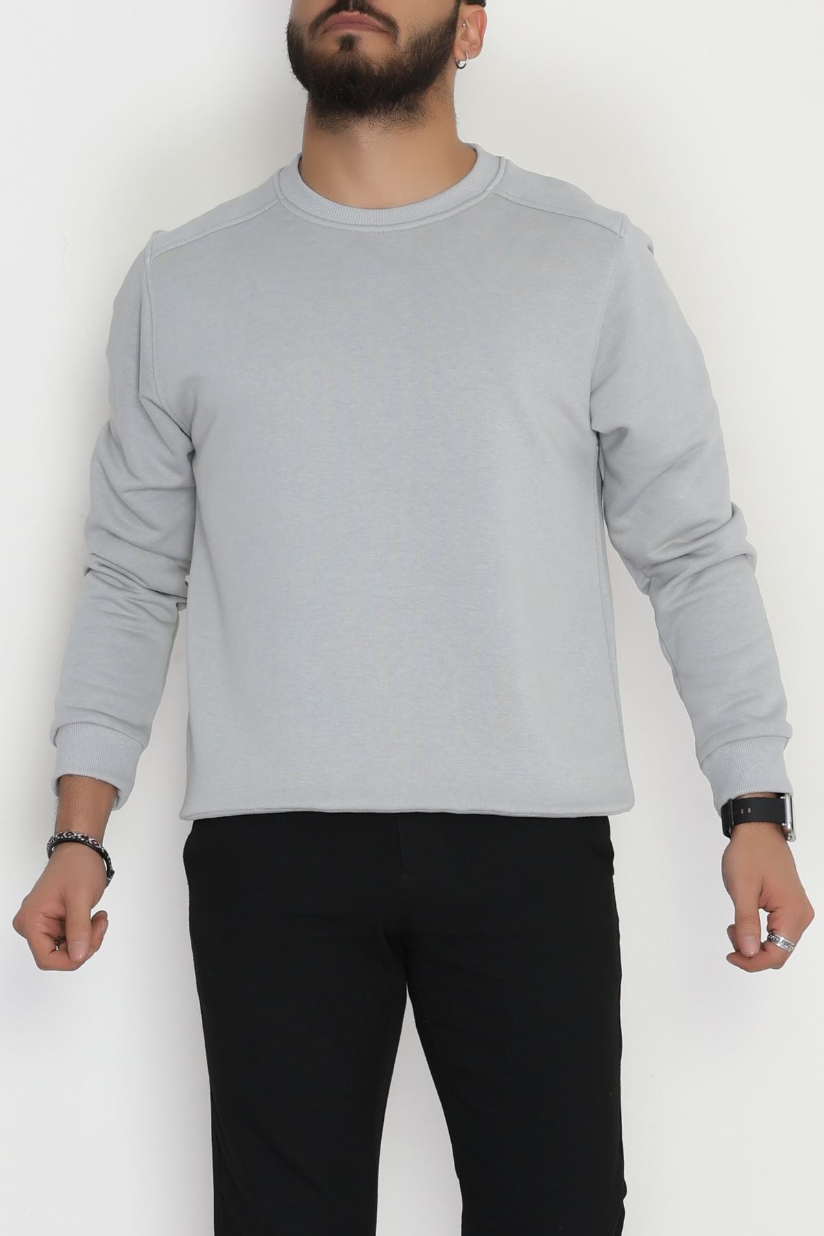 3 İplik Şardonsuz Erkek Sweat Koyugri - 42617.1878.