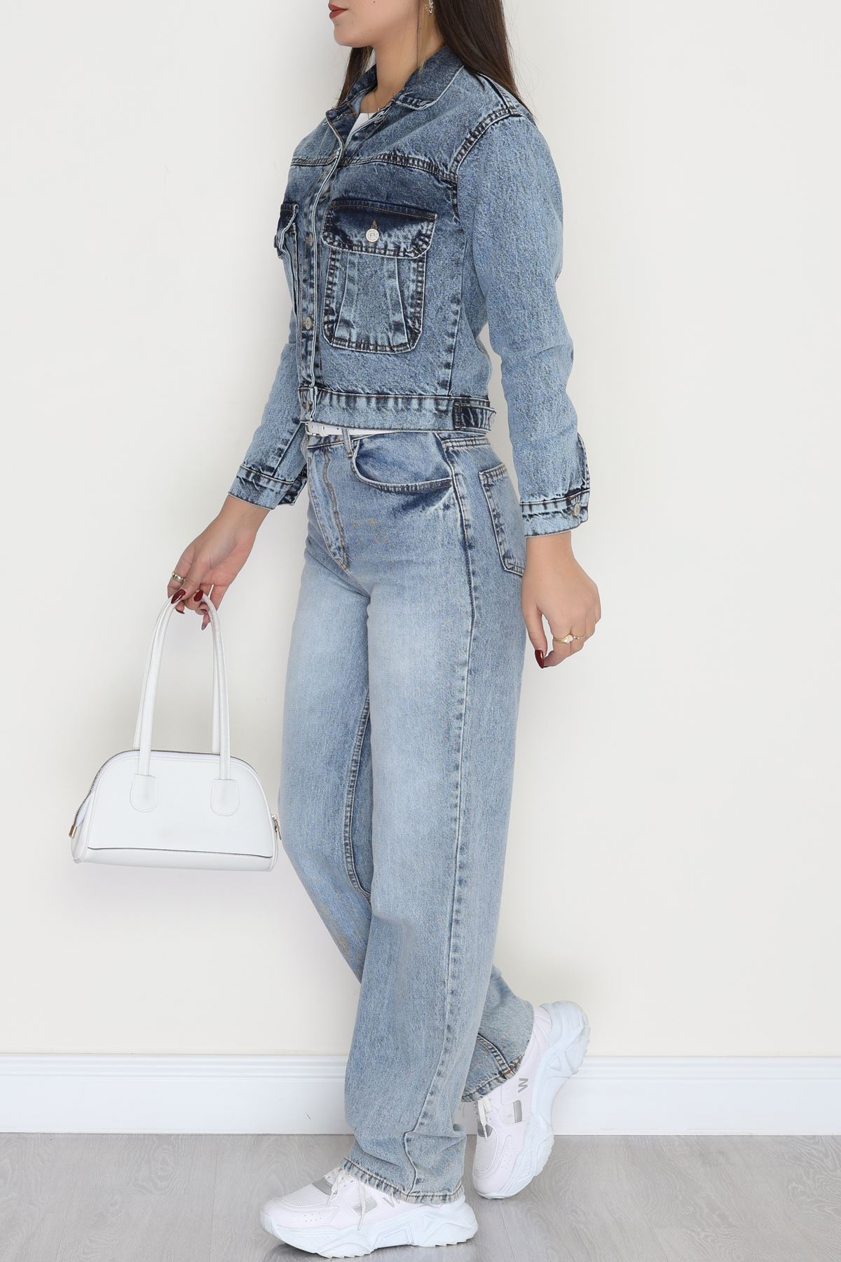 Cep Detay Kot Ceket Açıkmavi - 42680.1836.