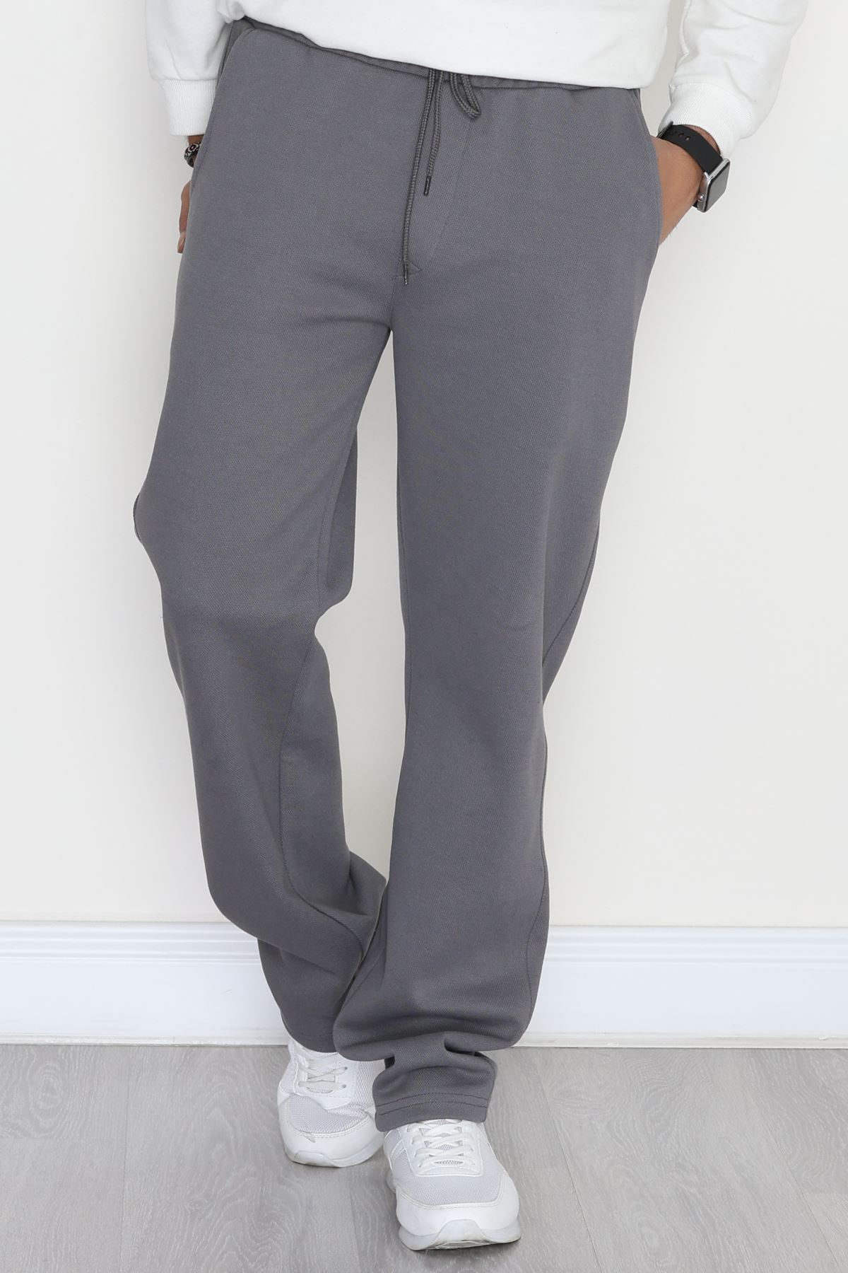 Yanları Çımalı Pike Erkek Pantolon Antrasit - 42622.1837.
