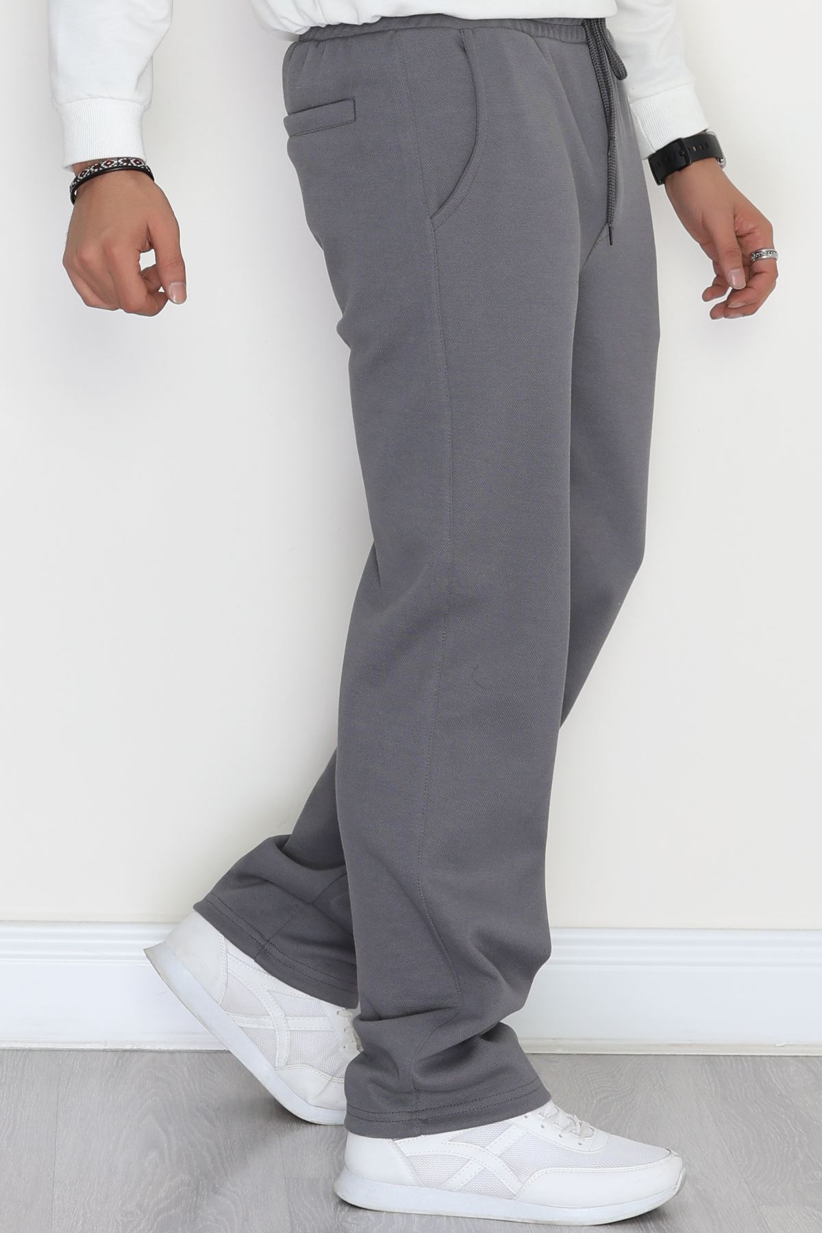 Yanları Çımalı Pike Erkek Pantolon Antrasit - 42622.1837.