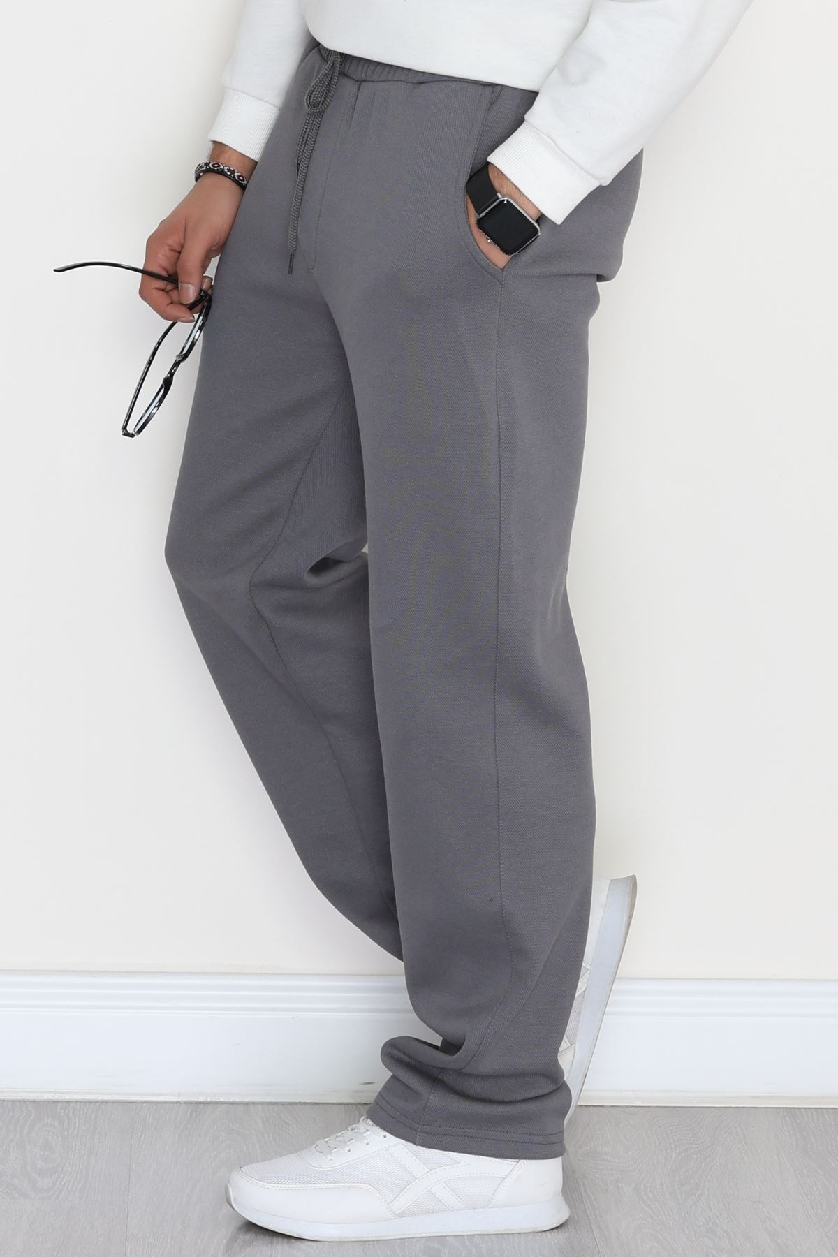 Yanları Çımalı Pike Erkek Pantolon Antrasit - 42622.1837.