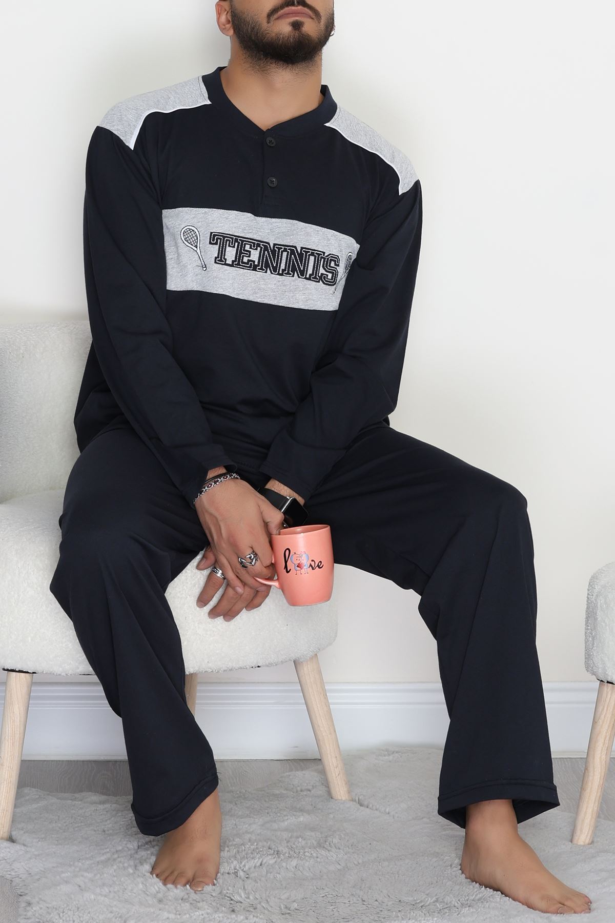 Süprem Erkek Pijama Takımı Lacigri - 20829.1838.