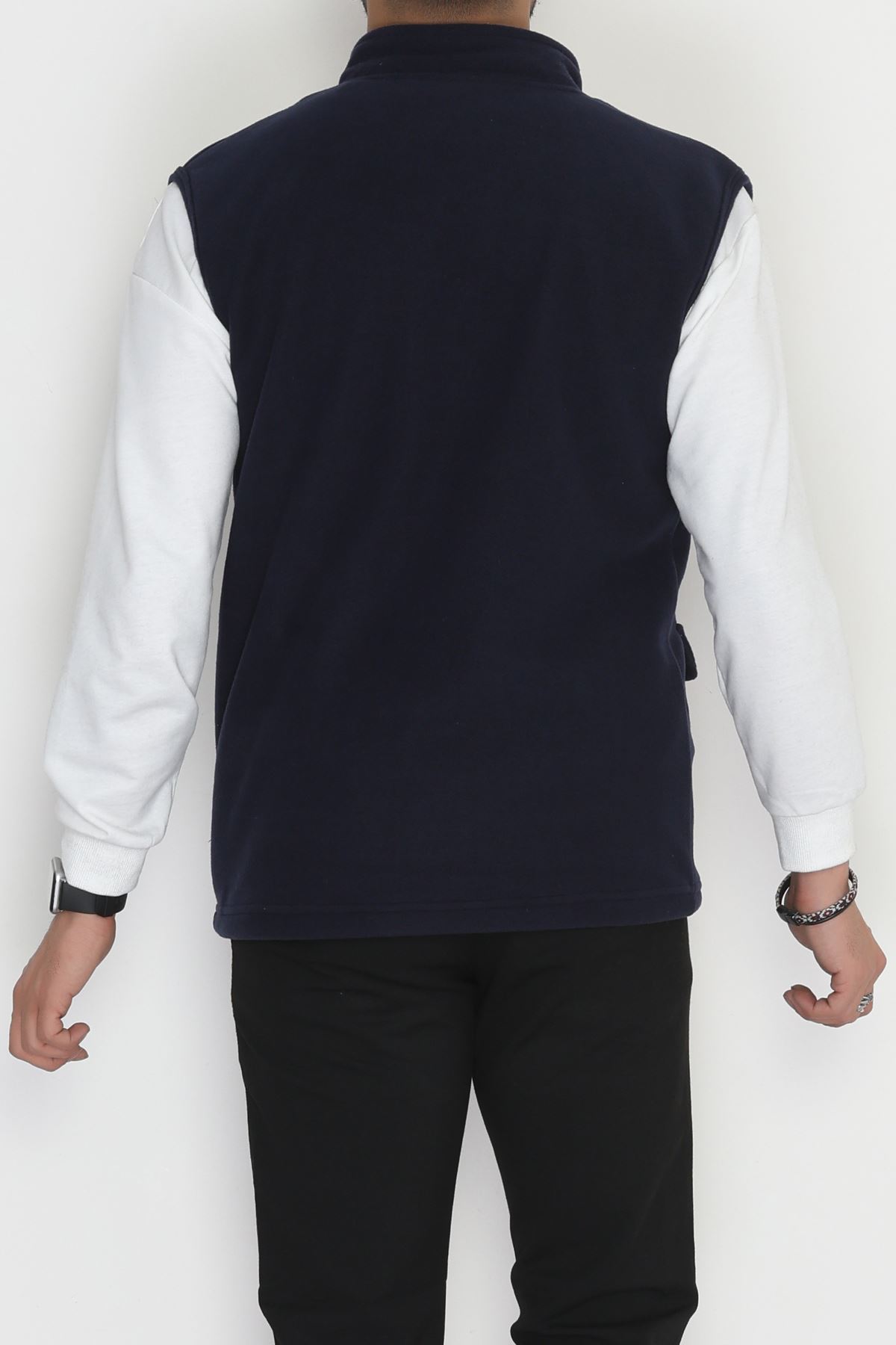 Tüylenmeyen Erkek Polar Yelek Lacivert - 42598.1937.