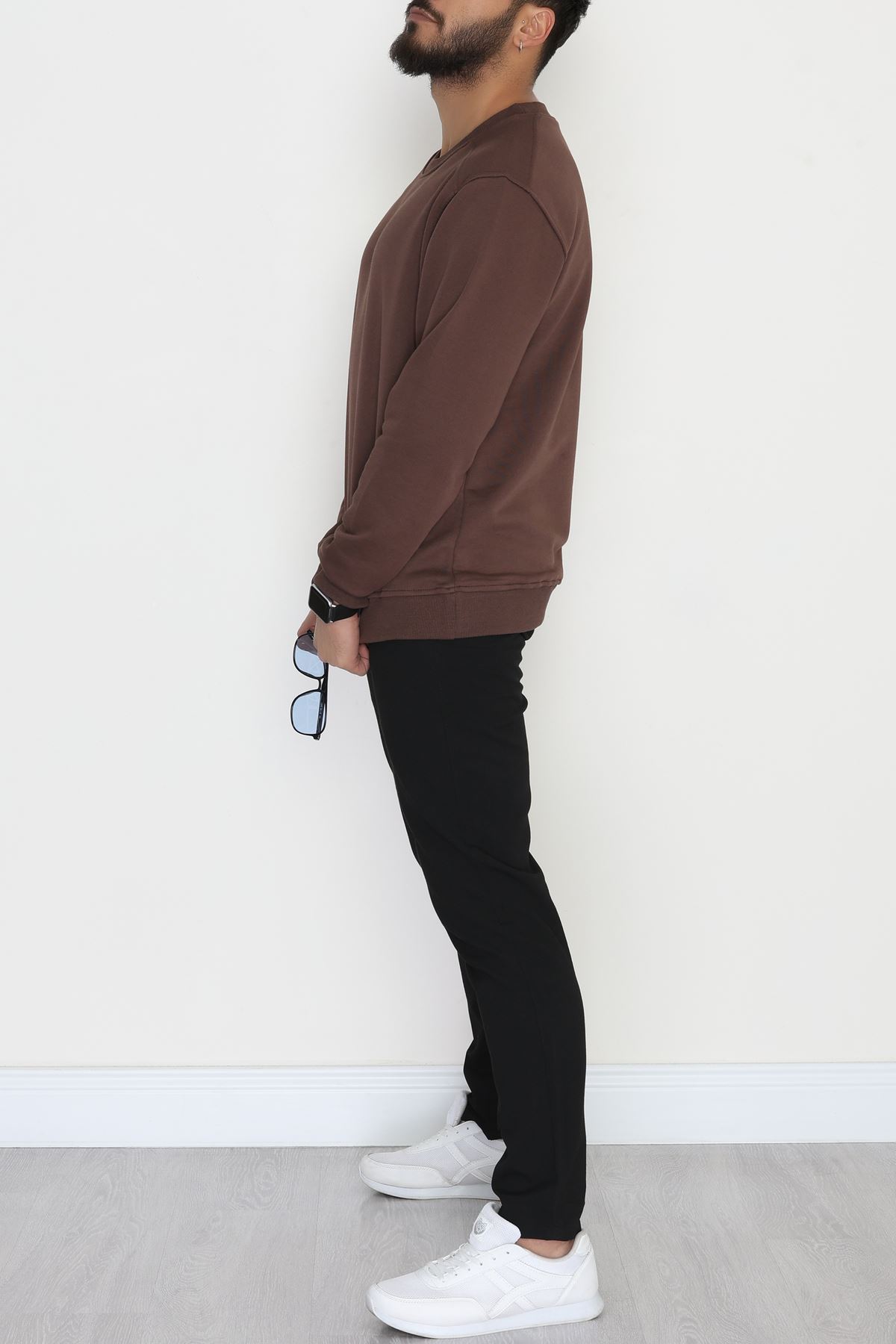 3 İplik Şardonsuz Erkek Sweat Kahve - 42617.1878.
