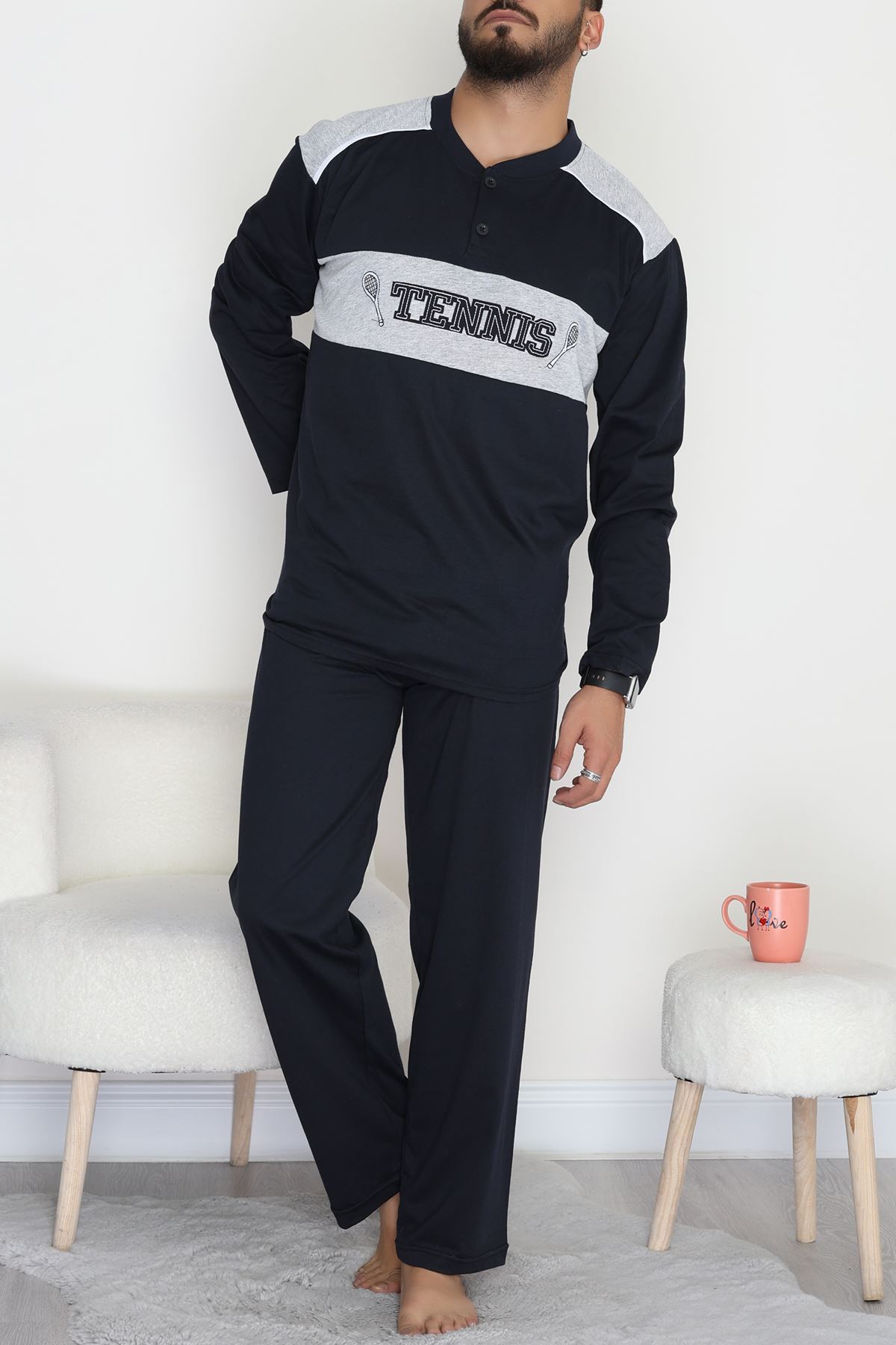 Süprem Erkek Pijama Takımı Lacigri - 20829.1838.