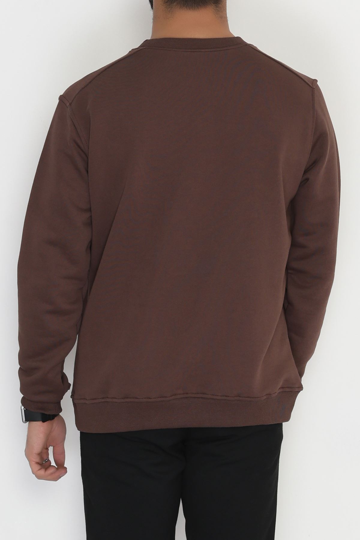 3 İplik Şardonsuz Erkek Sweat Kahve - 42617.1878.