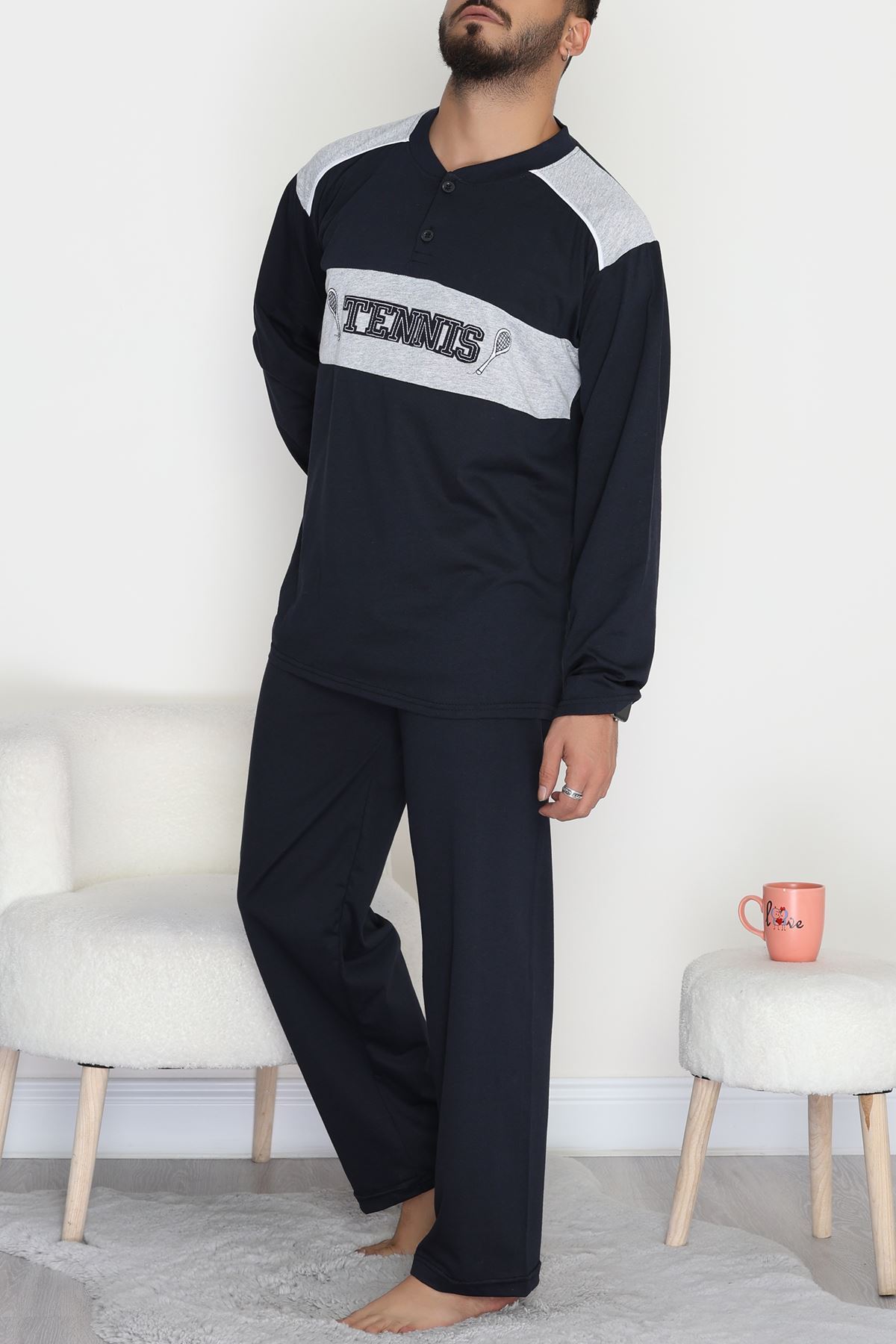 Süprem Erkek Pijama Takımı Lacigri - 20829.1838.