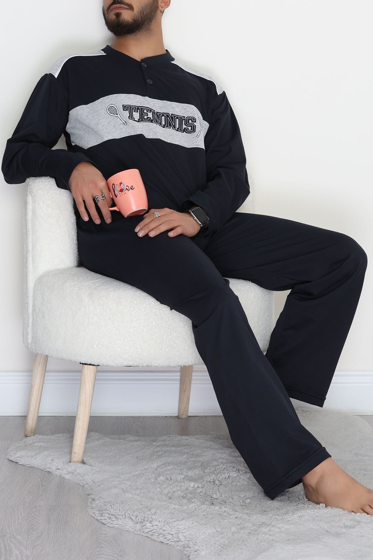 Süprem Erkek Pijama Takımı Lacigri - 20829.1838.