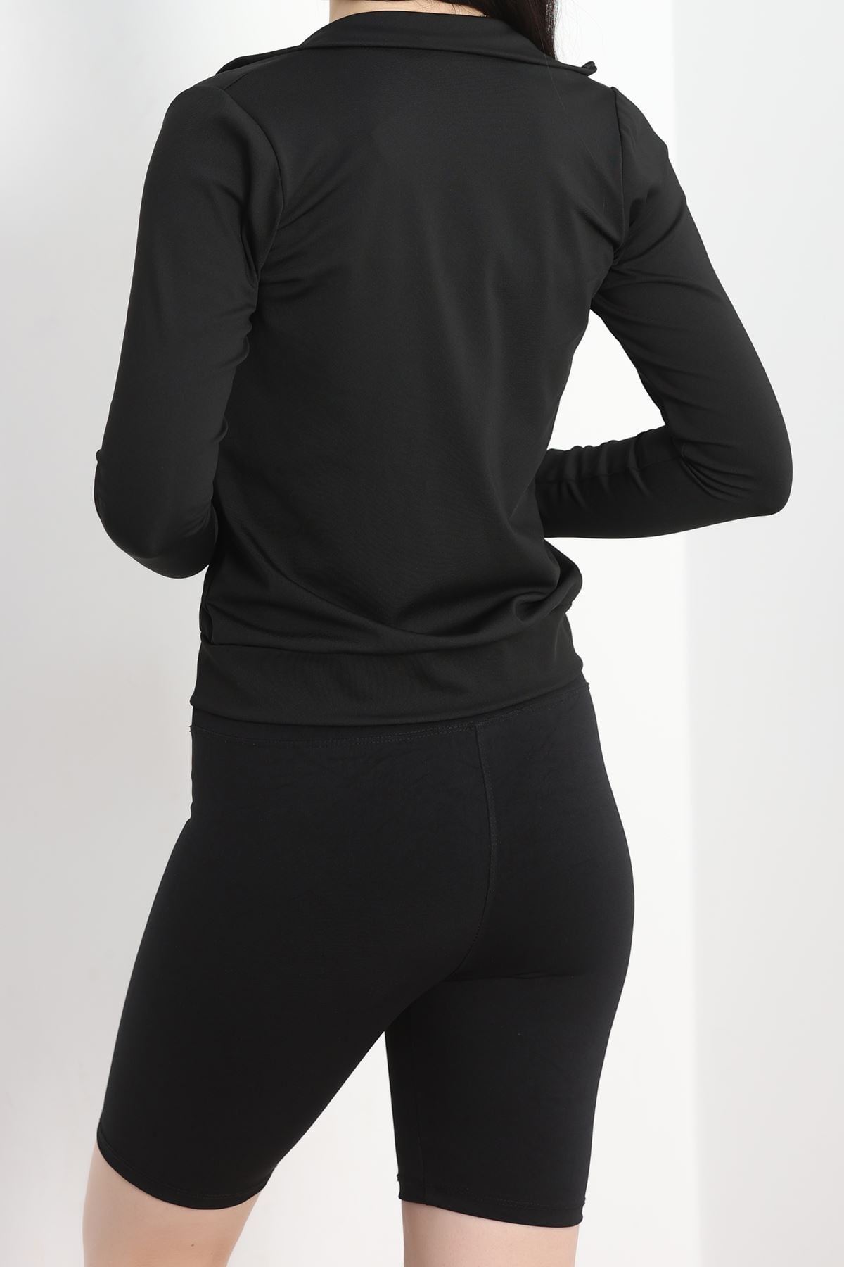 Dik Yaka Dalgıç Ceket Siyah - 50056.053.