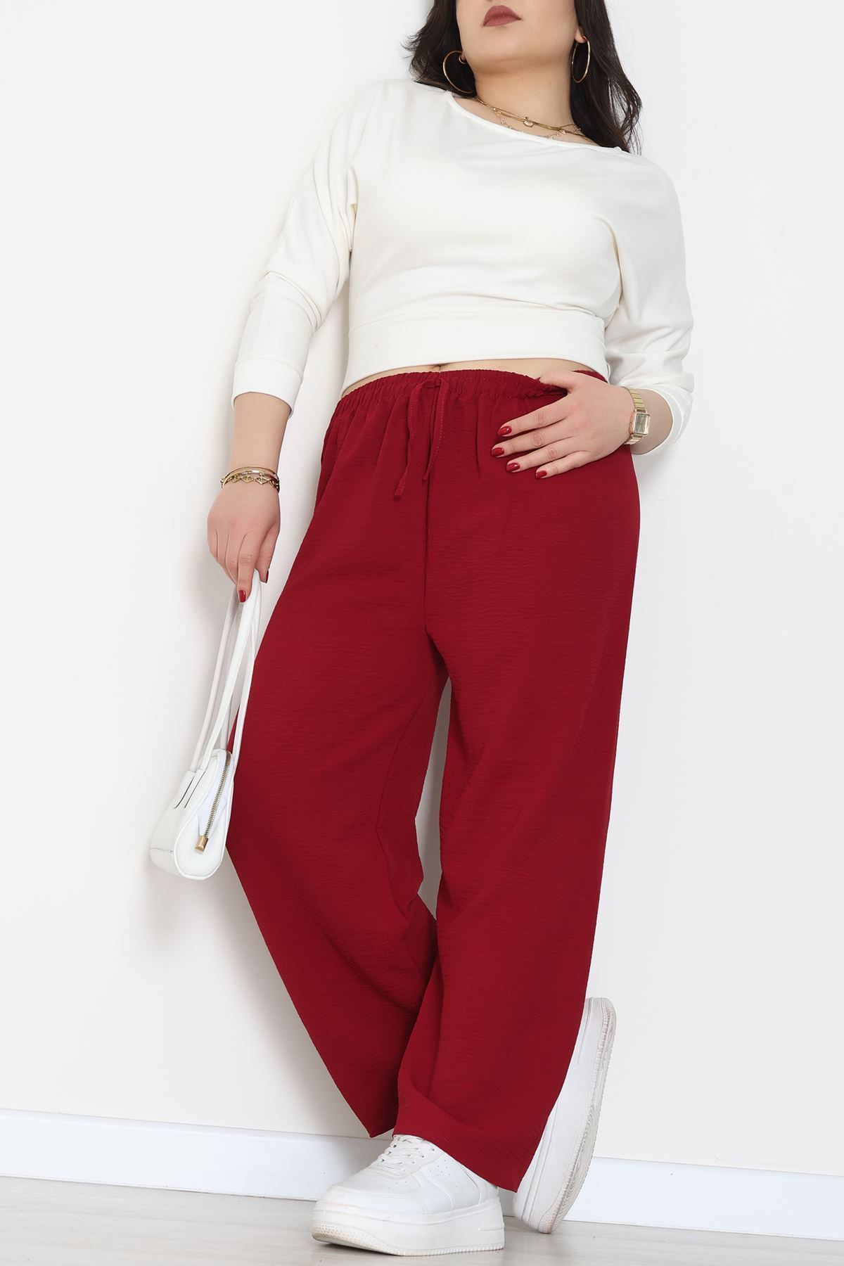 Büyük Beden Ayrobin Alt Bordo - 52126.1567.