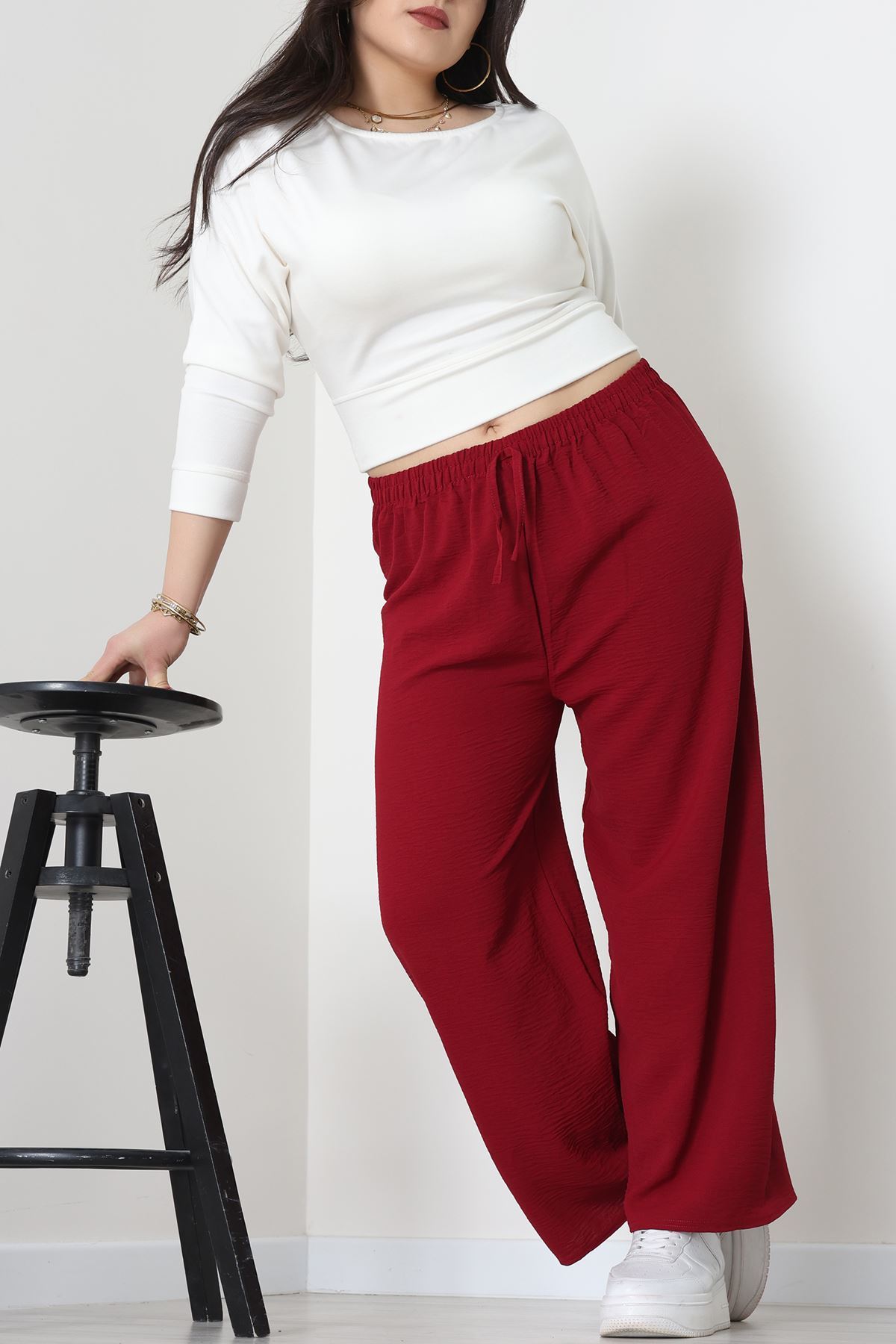 Büyük Beden Ayrobin Alt Bordo - 52126.1567.