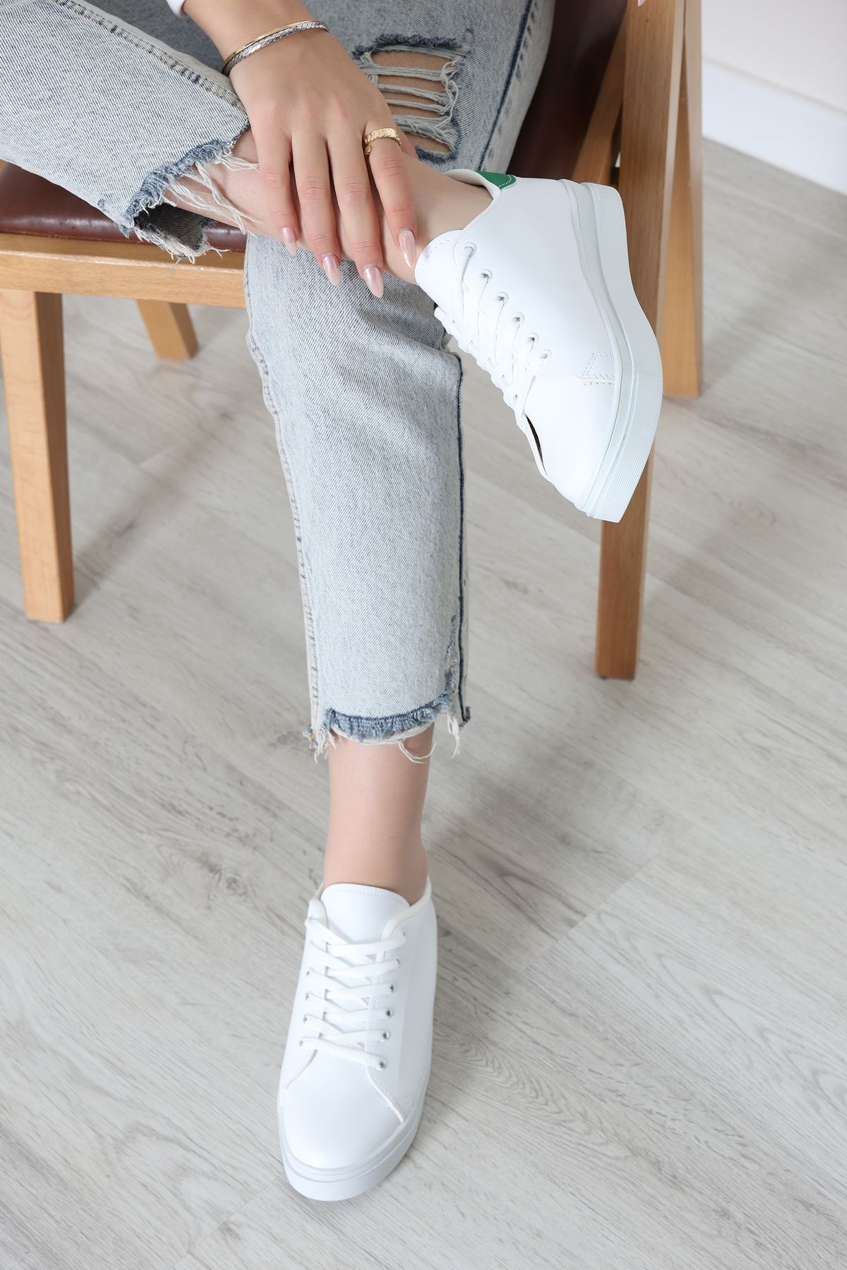 Kalın Tbn Günlük Ayakkabı Beyazyeşil - 8585.264.