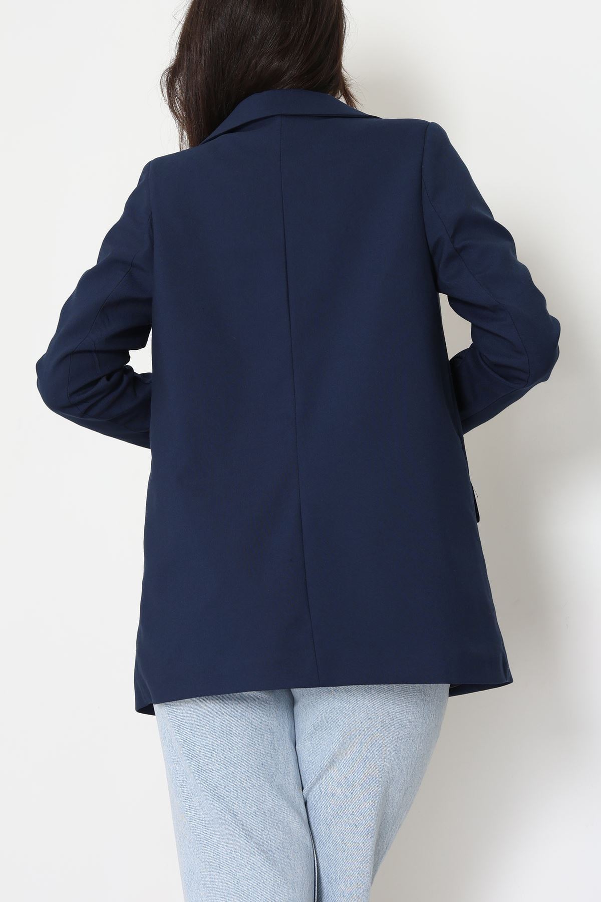 Astarlı Poliviskon Blazer Ceket Lacivert - 31823.1397.