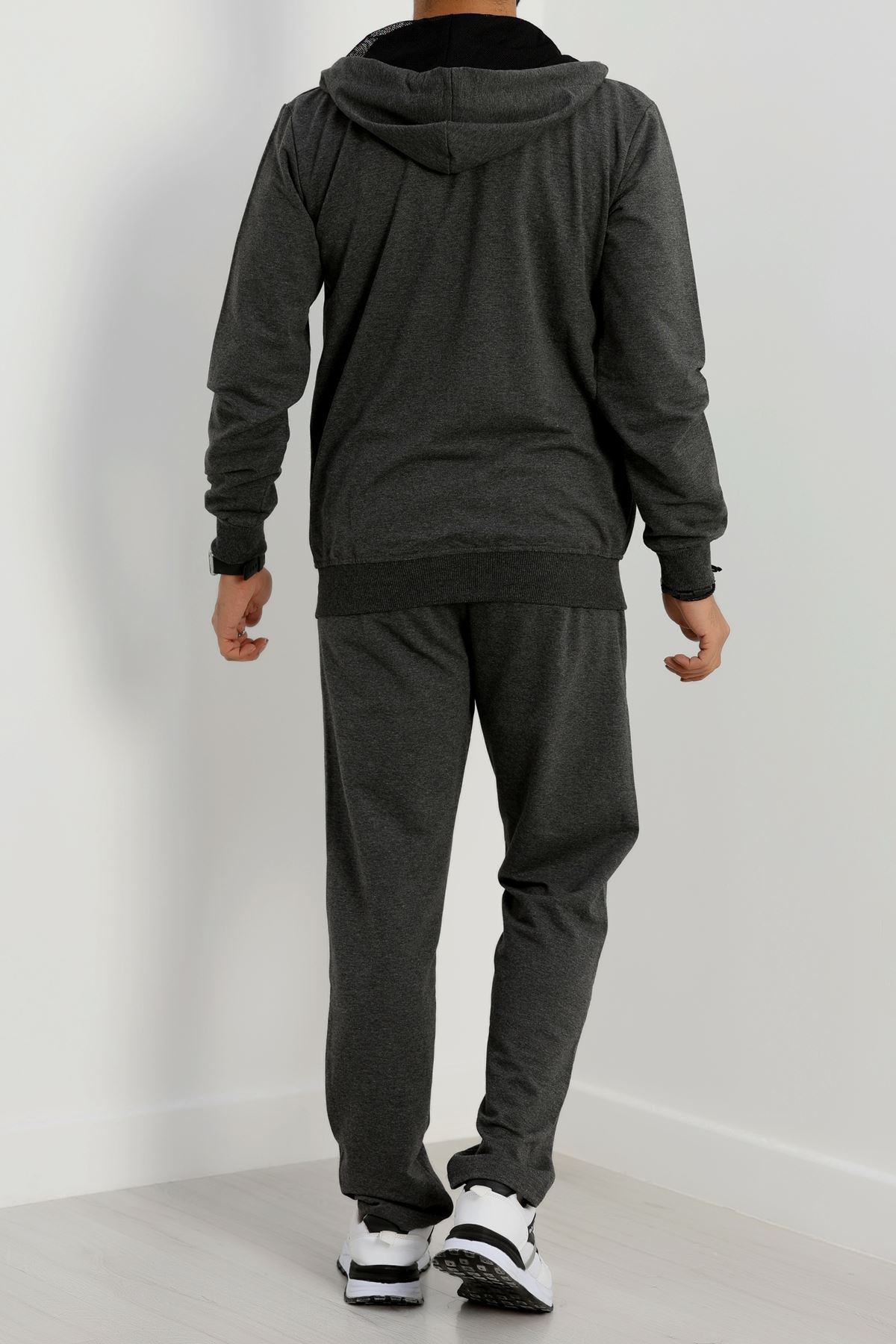 Kompakt 2 İplik Kapşonlu Erkek Eşofman Takımı Antrasit - 42154.1937.