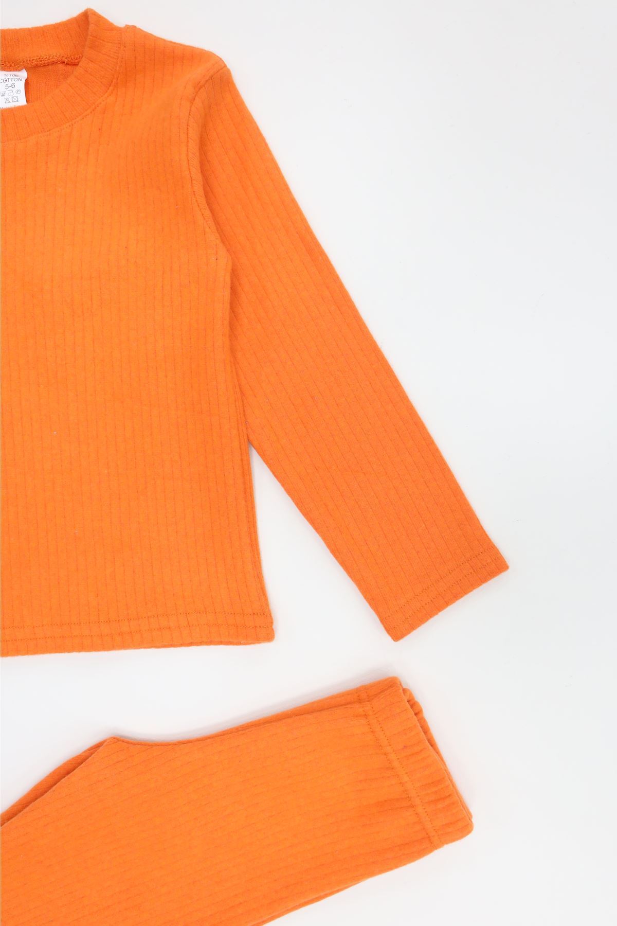 5-12 Yaş İnterlok Fitilli Takım Turuncu - 52181.1567.