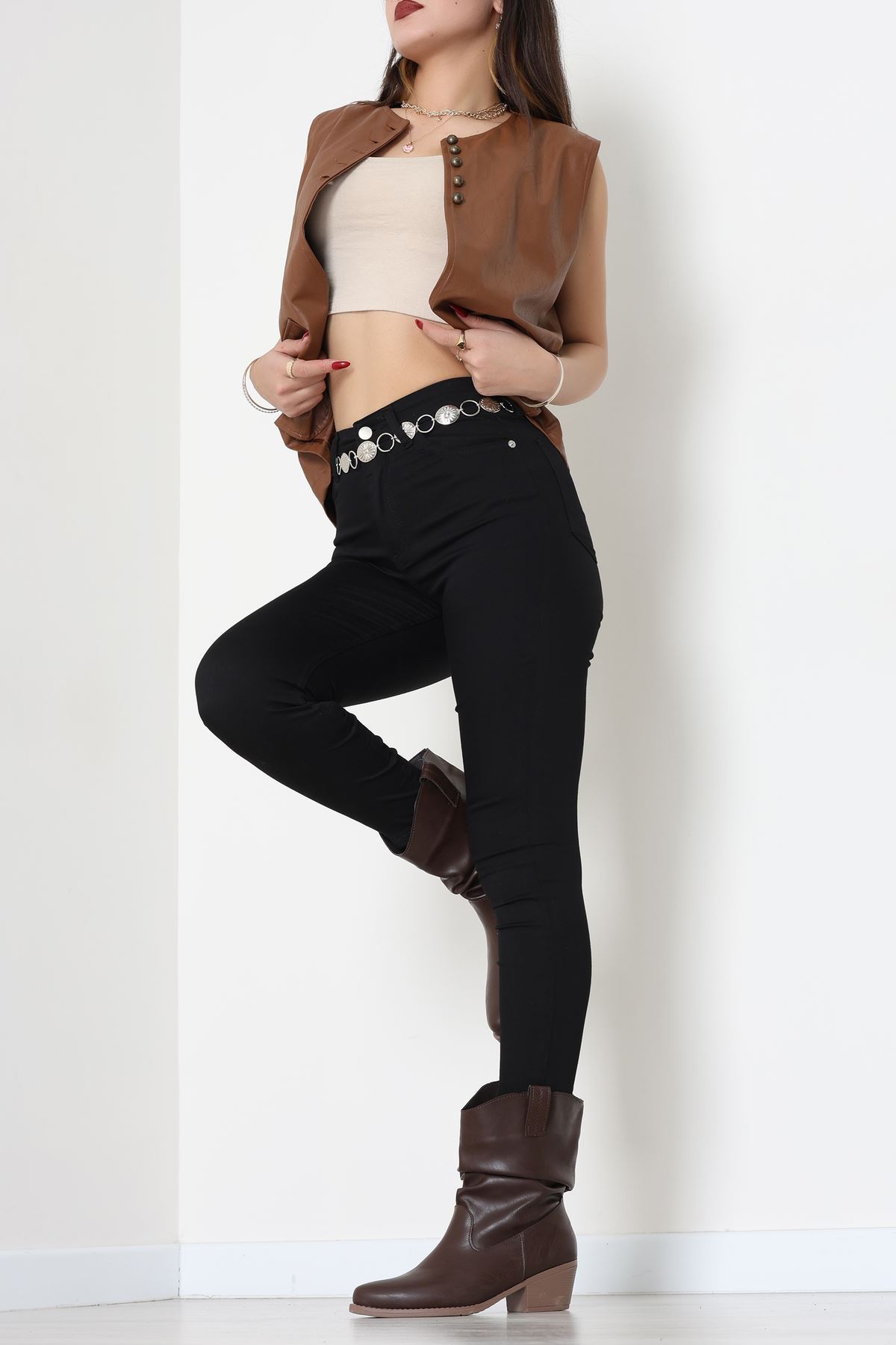 Deri Yelek Kahve - 8737.2126.