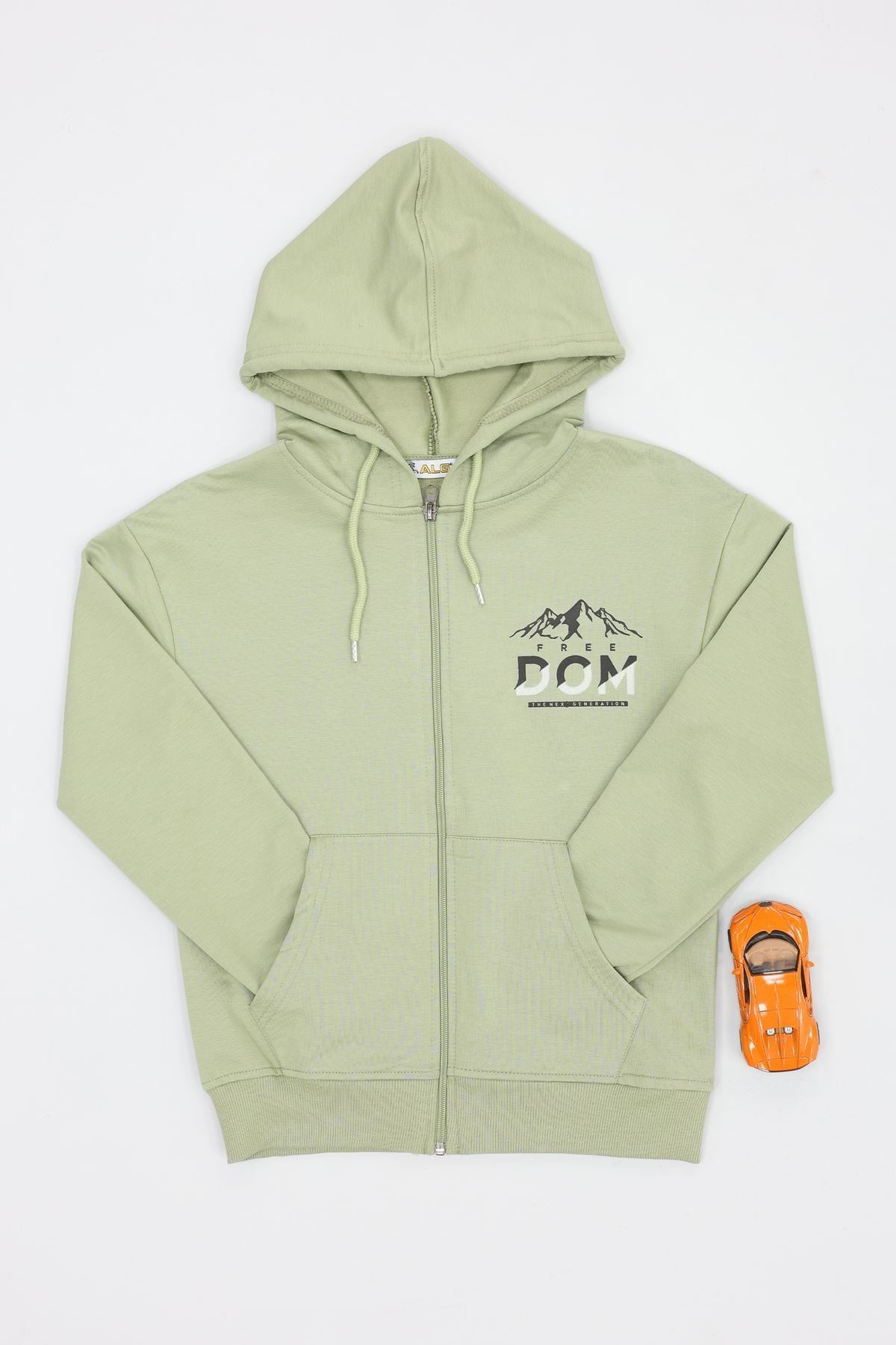 2 İplik 10-13 Yaş Kompak Fermuarlı Sweat Mint - 3264268.1576.