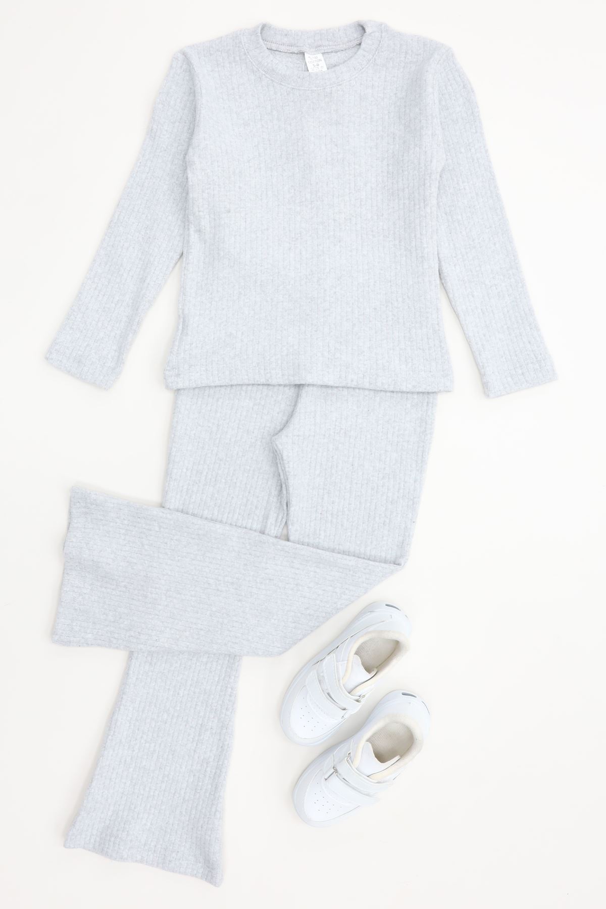 5-12 Yaş İnterlok Fitilli Takım Gri - 52185.1567.