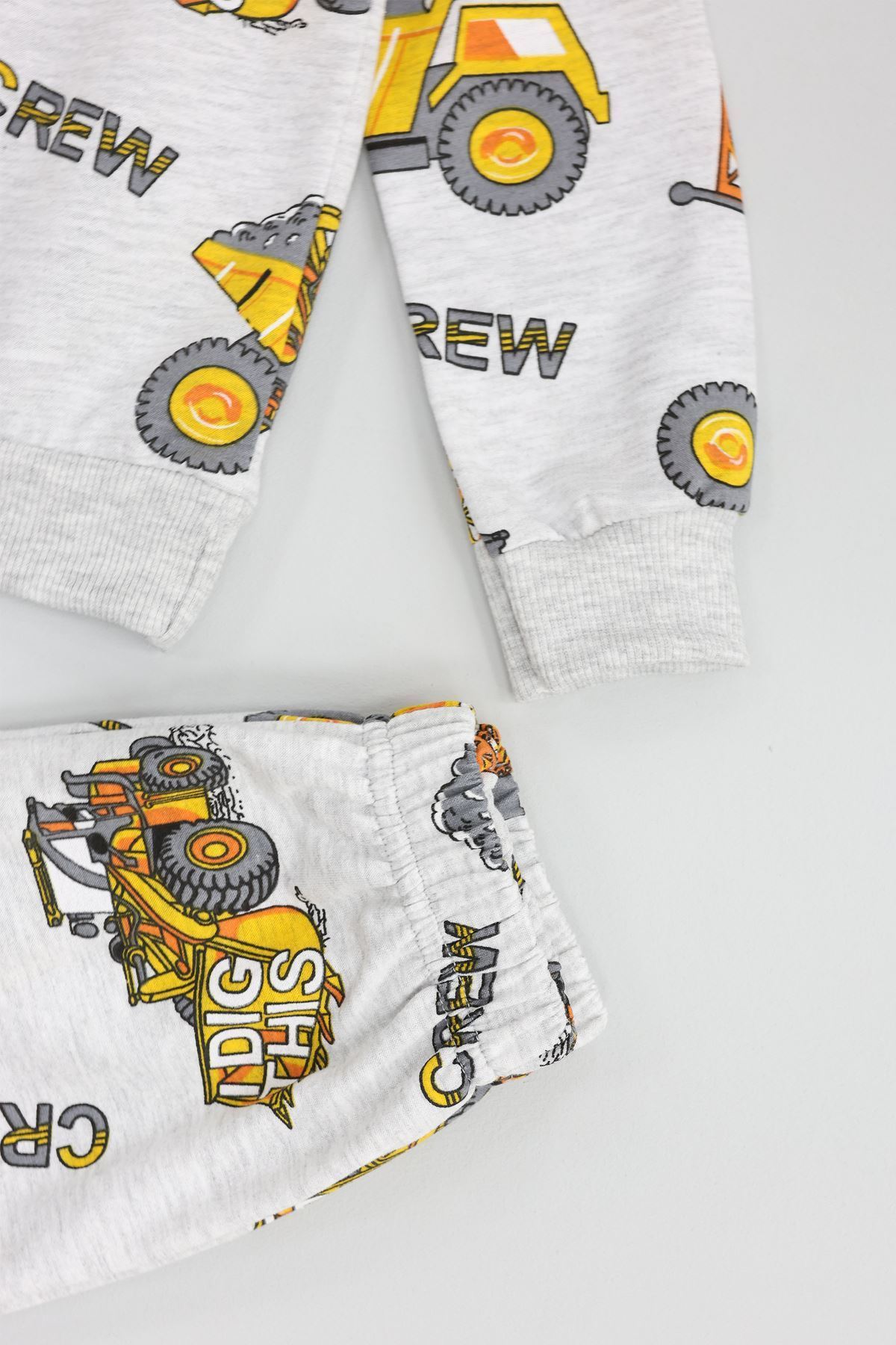 3-8 Yaş 2 İplik İkili Takım Gri - 52192.1776.