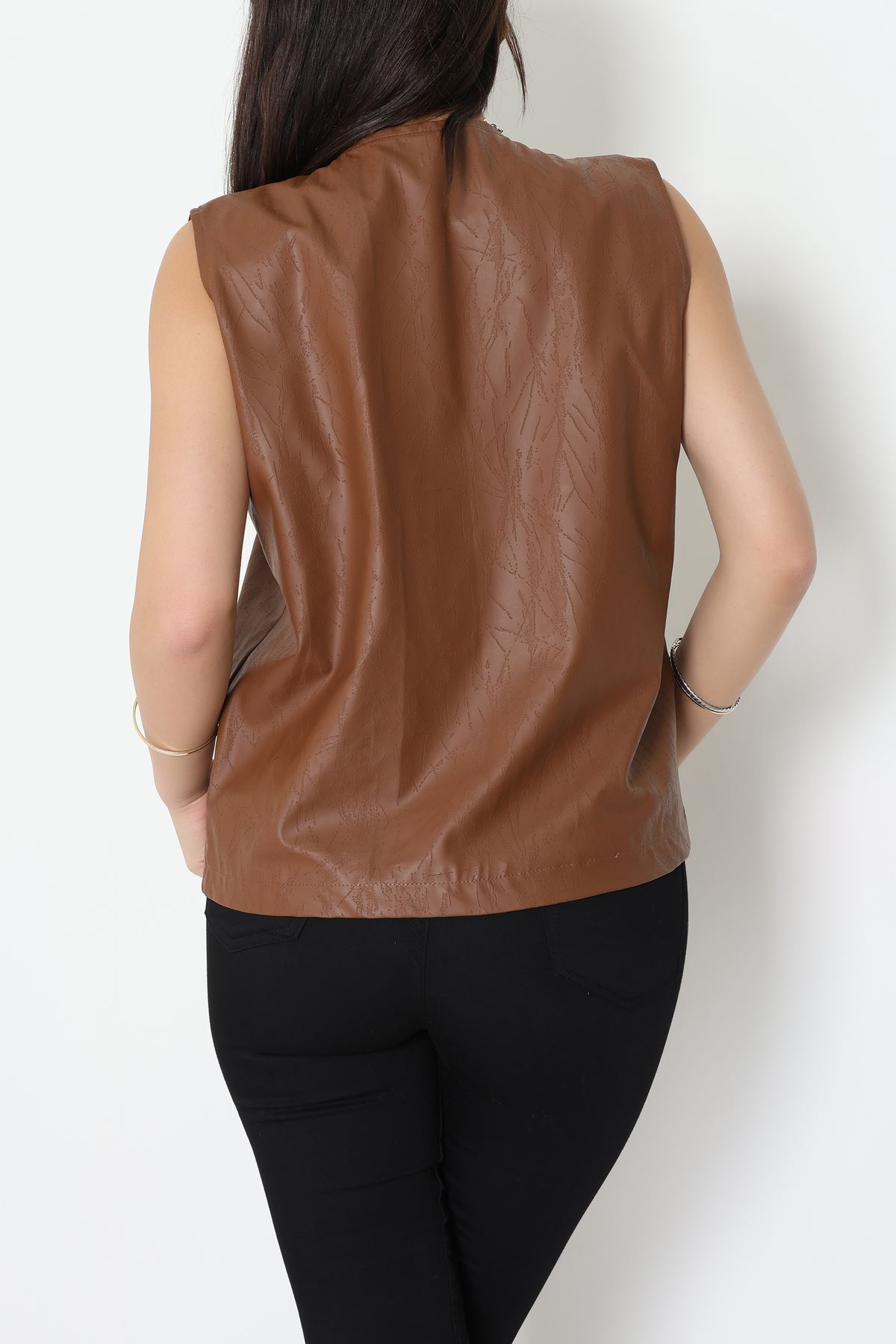 Deri Yelek Kahve - 8737.2126.