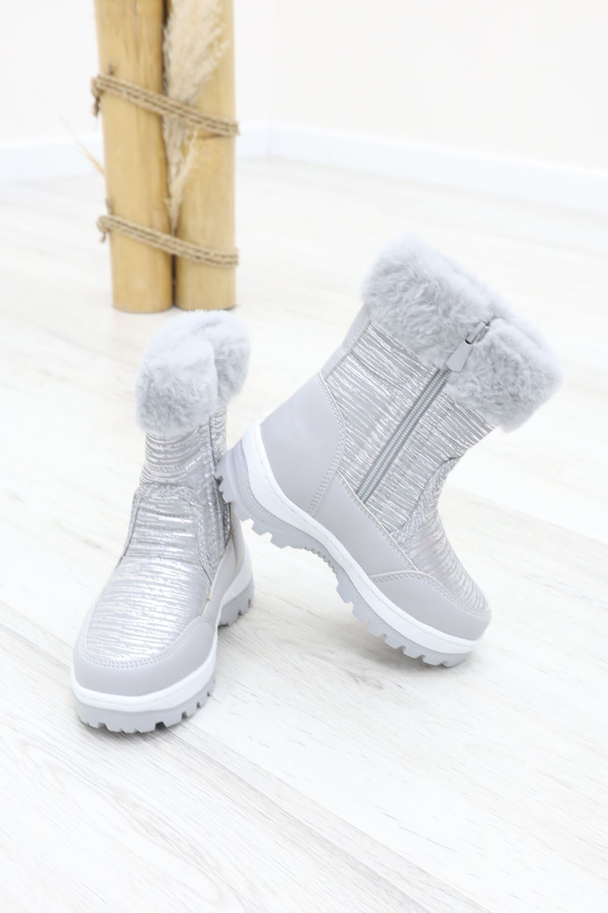 İçi Kürklü Çocuk Kar Botu Gri - 31840.264.