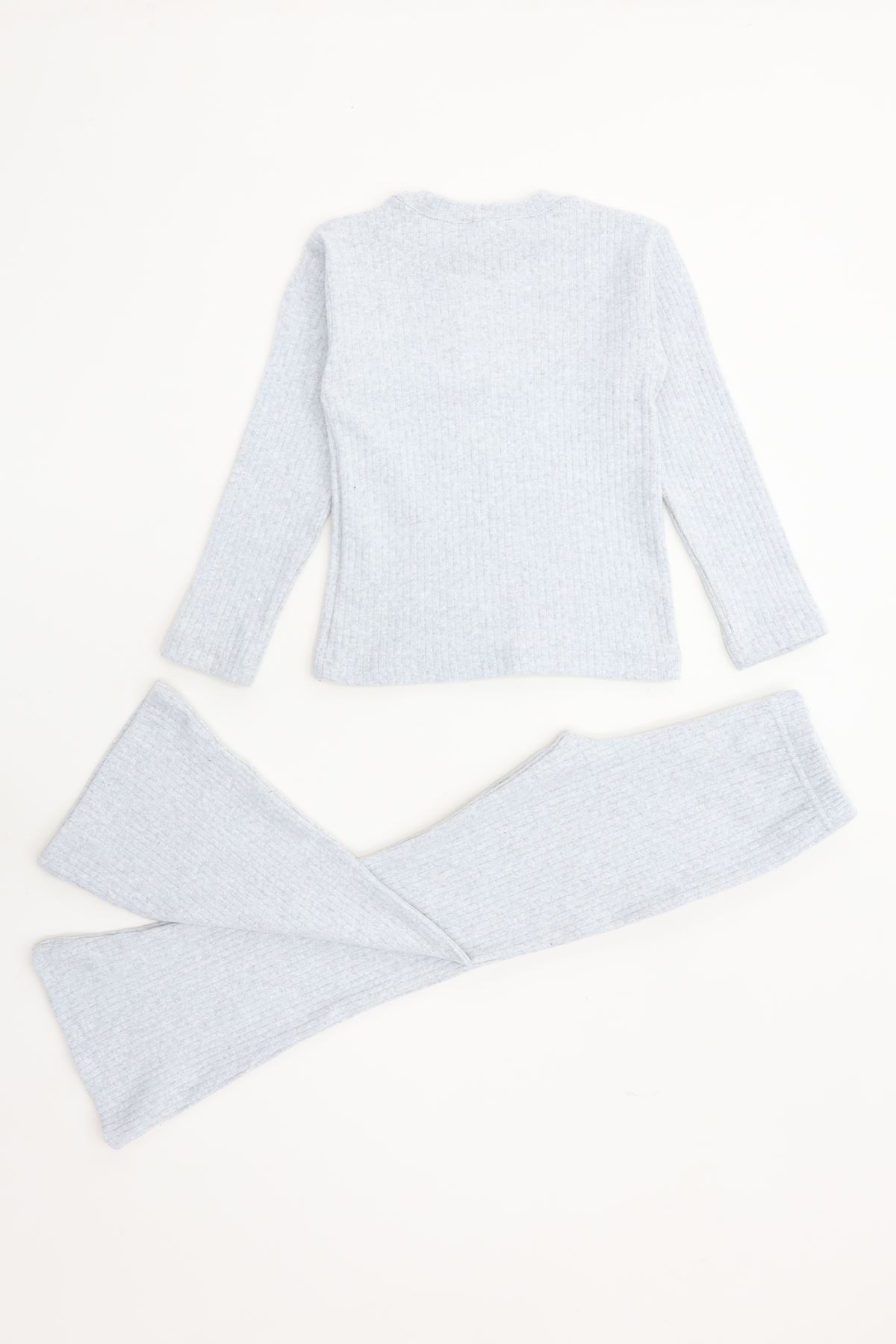 5-12 Yaş İnterlok Fitilli Takım Gri - 52185.1567.