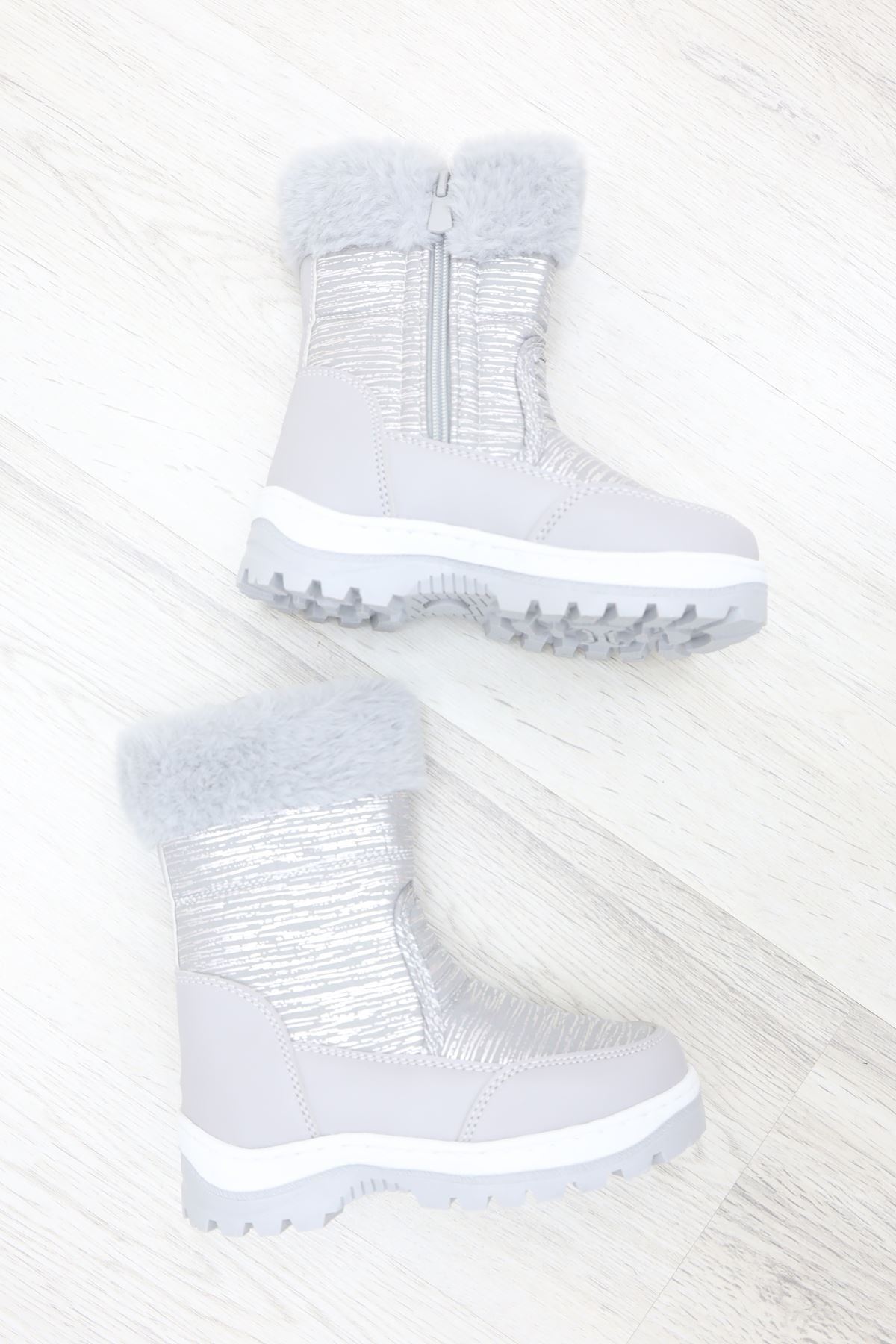 İçi Kürklü Çocuk Kar Botu Gri - 31840.264.