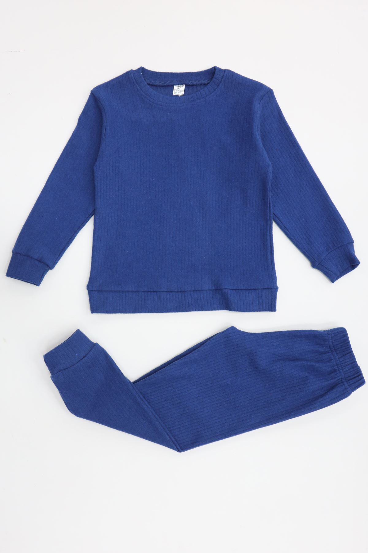 5-12 Yaş İnterlok Fitilli Takım Lacivert - 52183.1567.